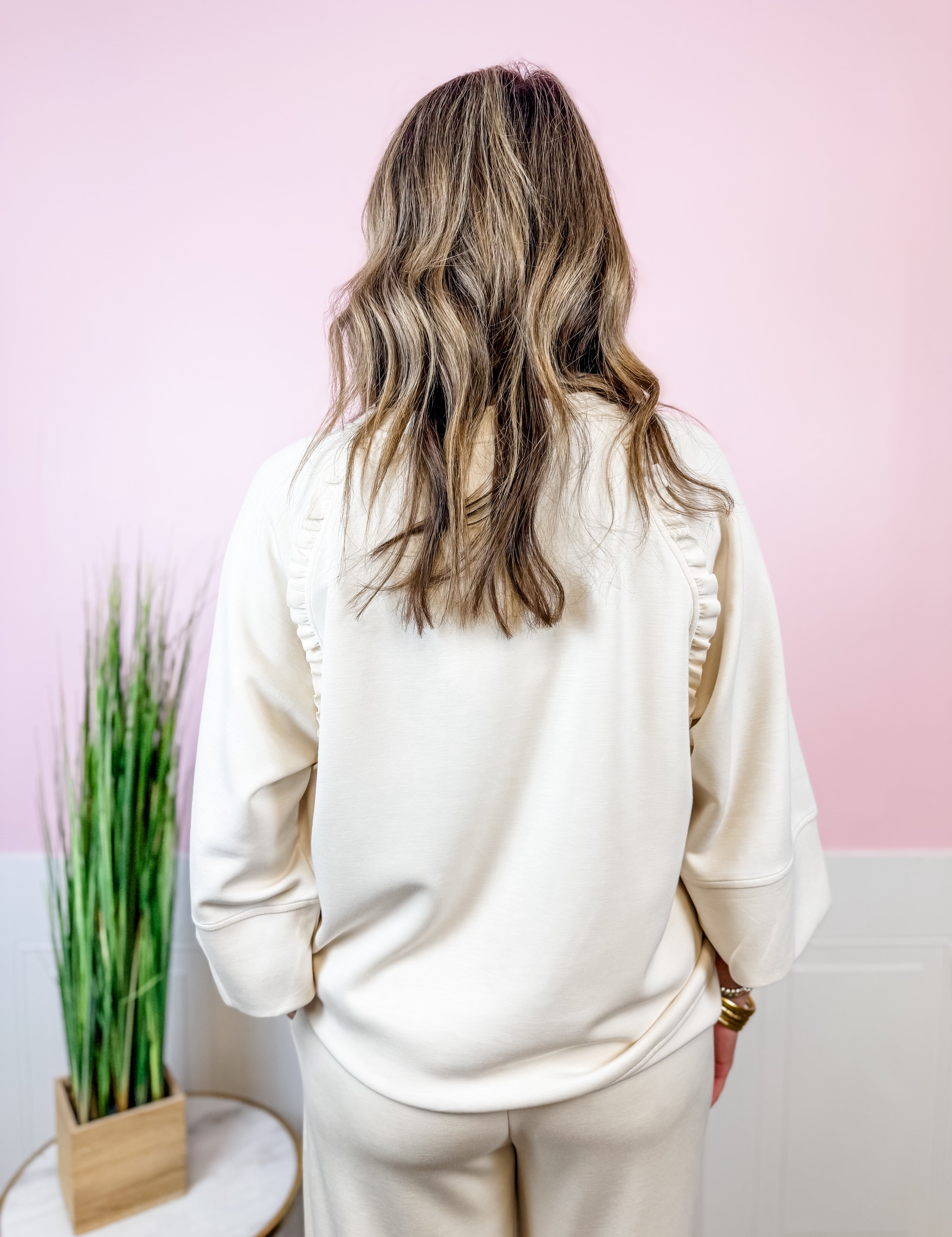 Cream & Comfort Top - Just a Small Town Girl