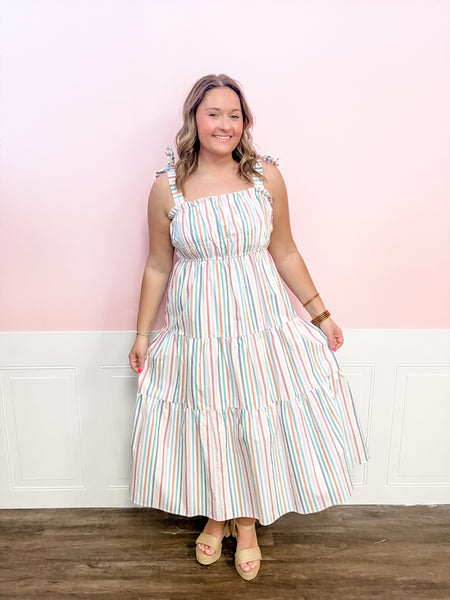 Easter Parade Stripe Maxi Dress - Just a Small Town Girl
