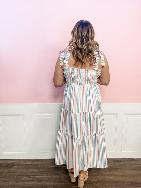Easter Parade Stripe Maxi Dress - Just a Small Town Girl