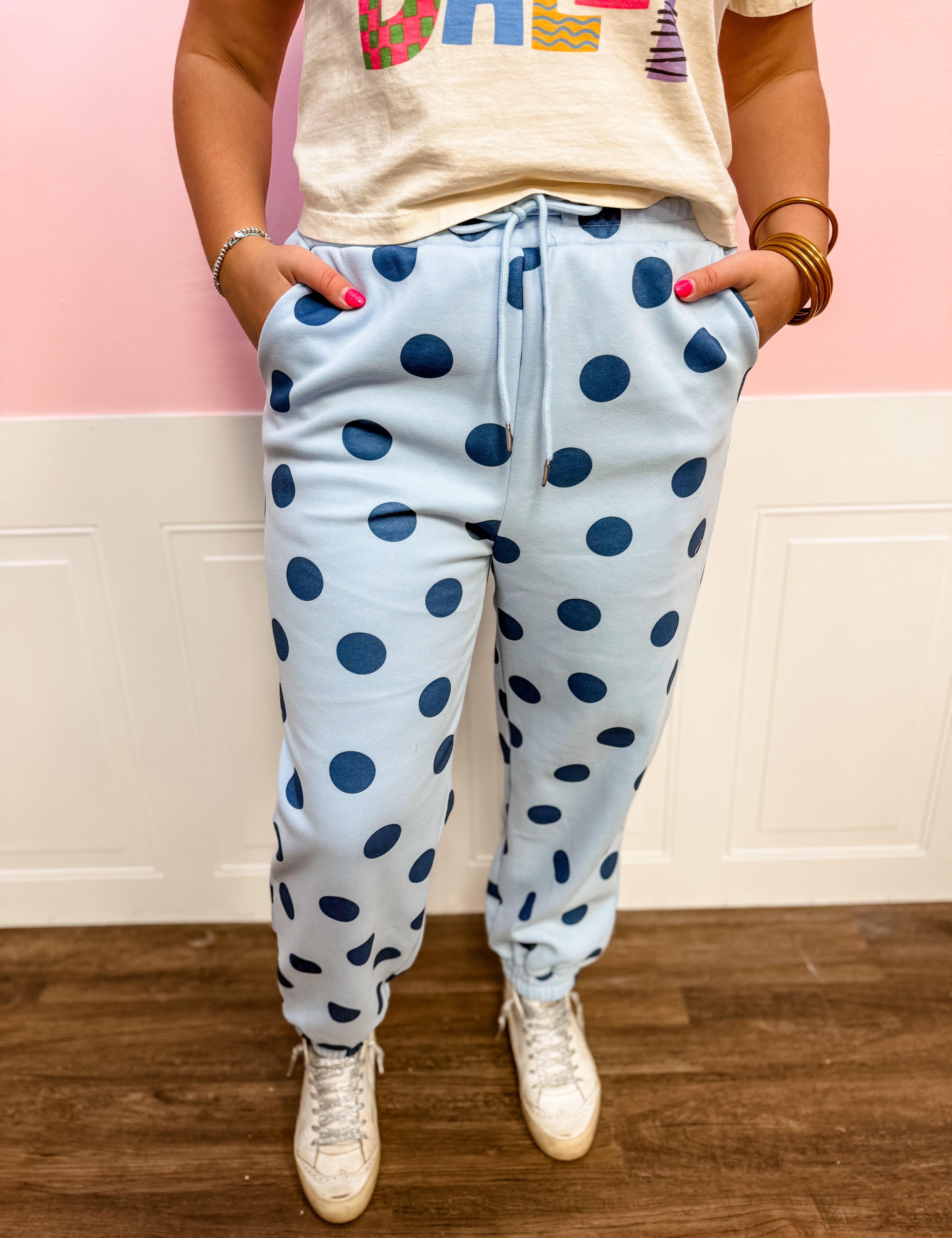 Easy Days Polka Dot Joggers - Just a Small Town Girl