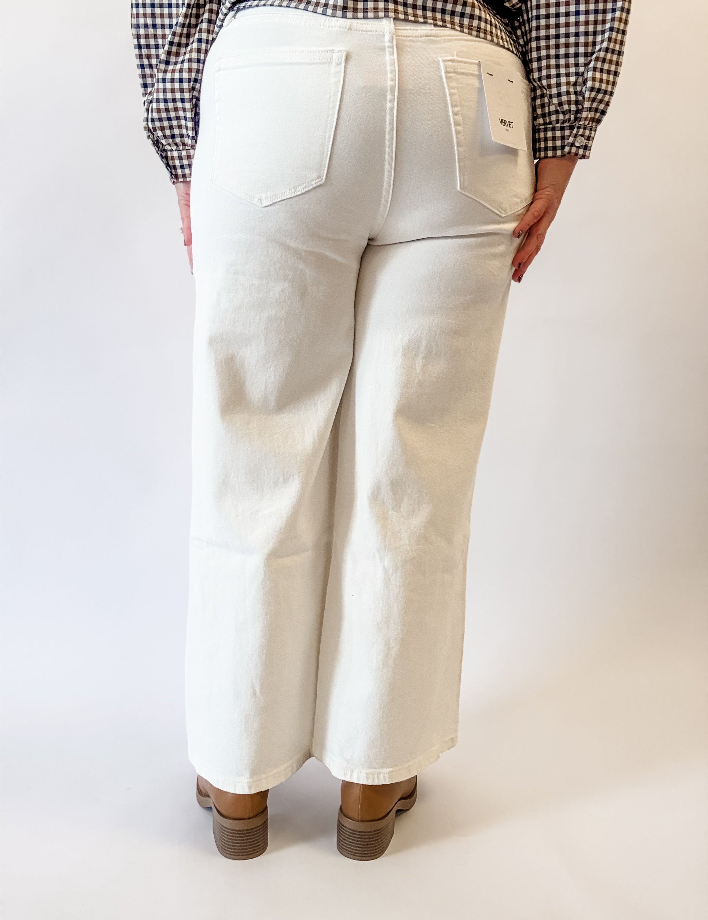 Easy Does It Drawstring Wide Leg Jeans – Ivory - Just a Small Town Girl