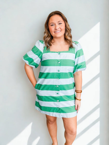 Emerald Coast Stripe Dress - Just a Small Town Girl