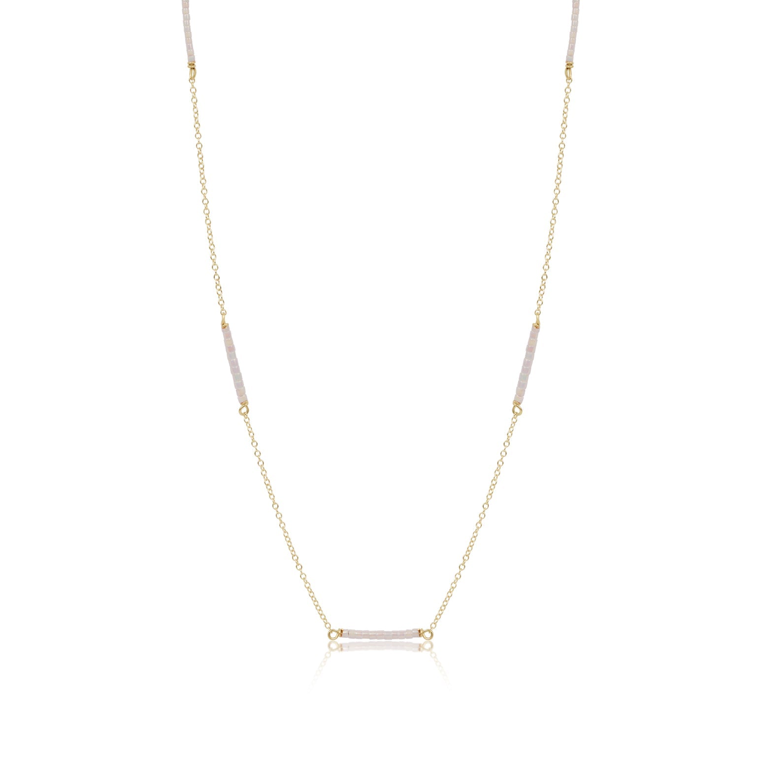 Enewton 15” Choker Simplicity Chain Gold Necklace - Hope bliss - silky white - Just a Small Town Girl