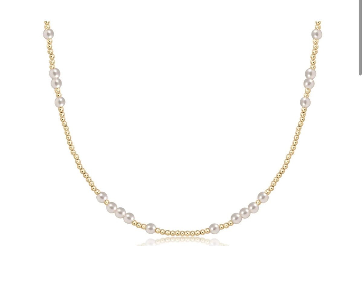 Enewton 17’’ choker: hope unwritten - 4mm pearl - Just a Small Town Girl