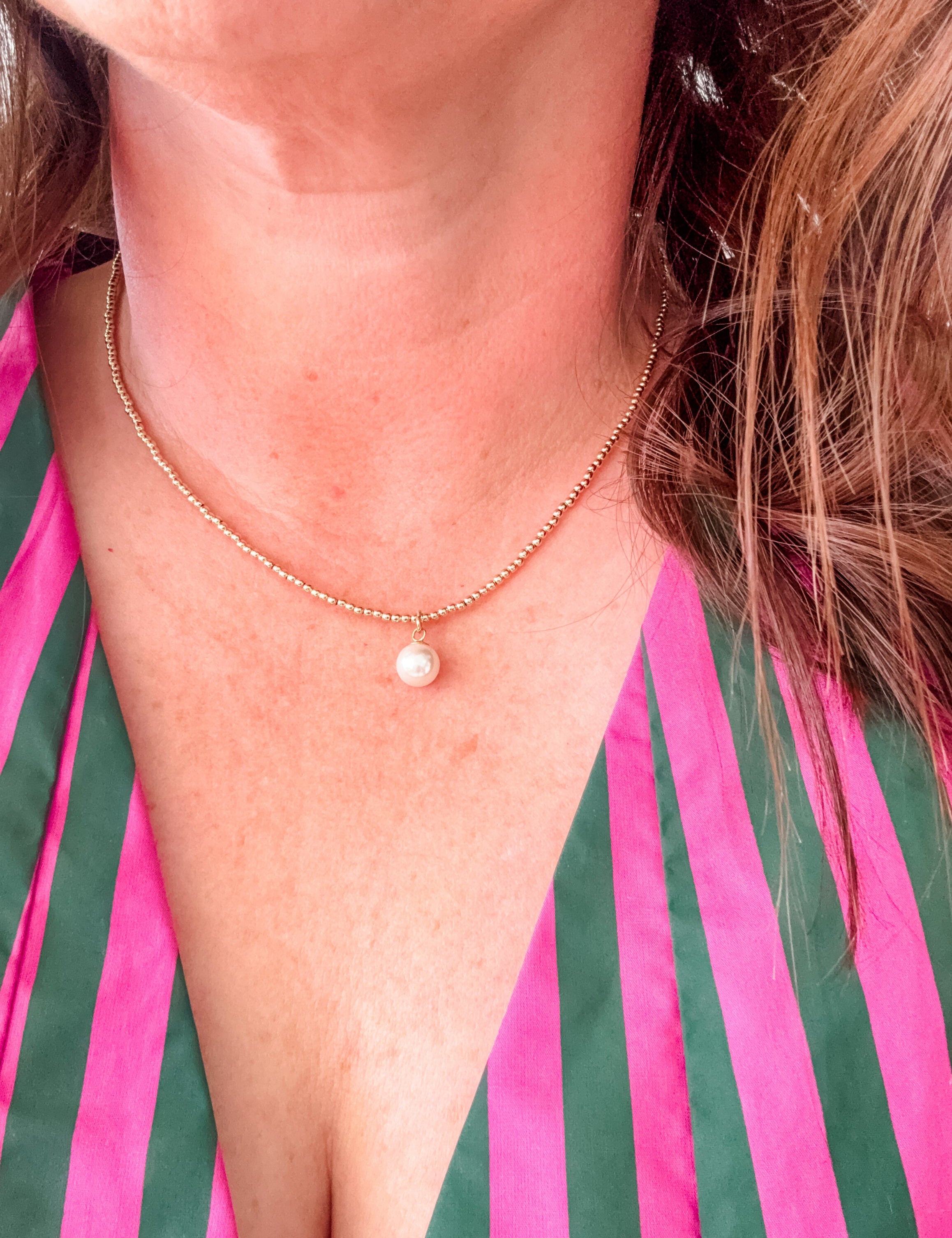 Enewton 17” Classic Gold 2mm Pearl 8mm Necklace - Just a Small Town Girl