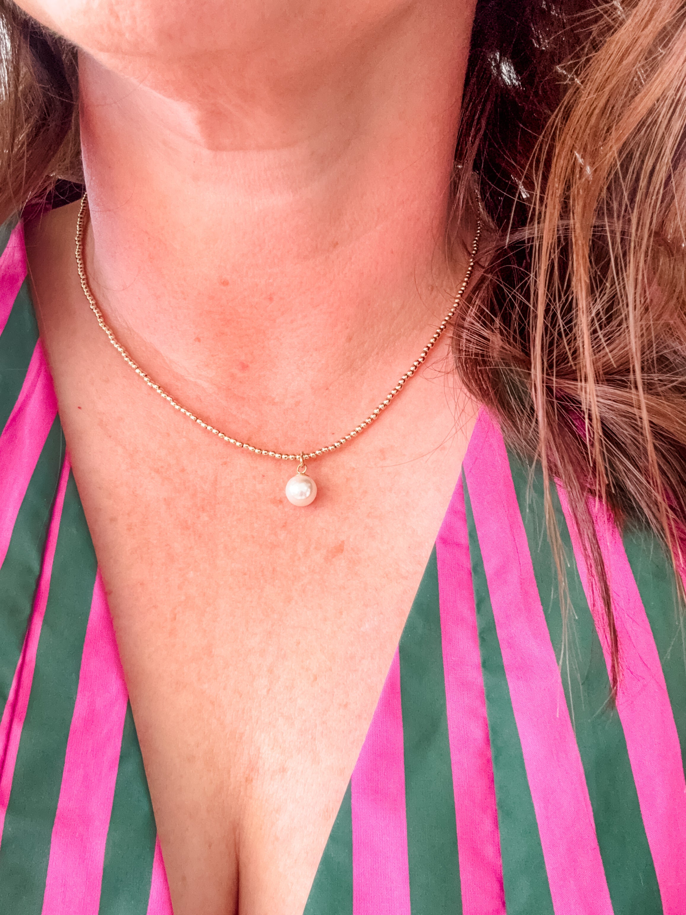 Enewton 17” Classic Gold 2mm Pearl 8mm Necklace - Just a Small Town Girl