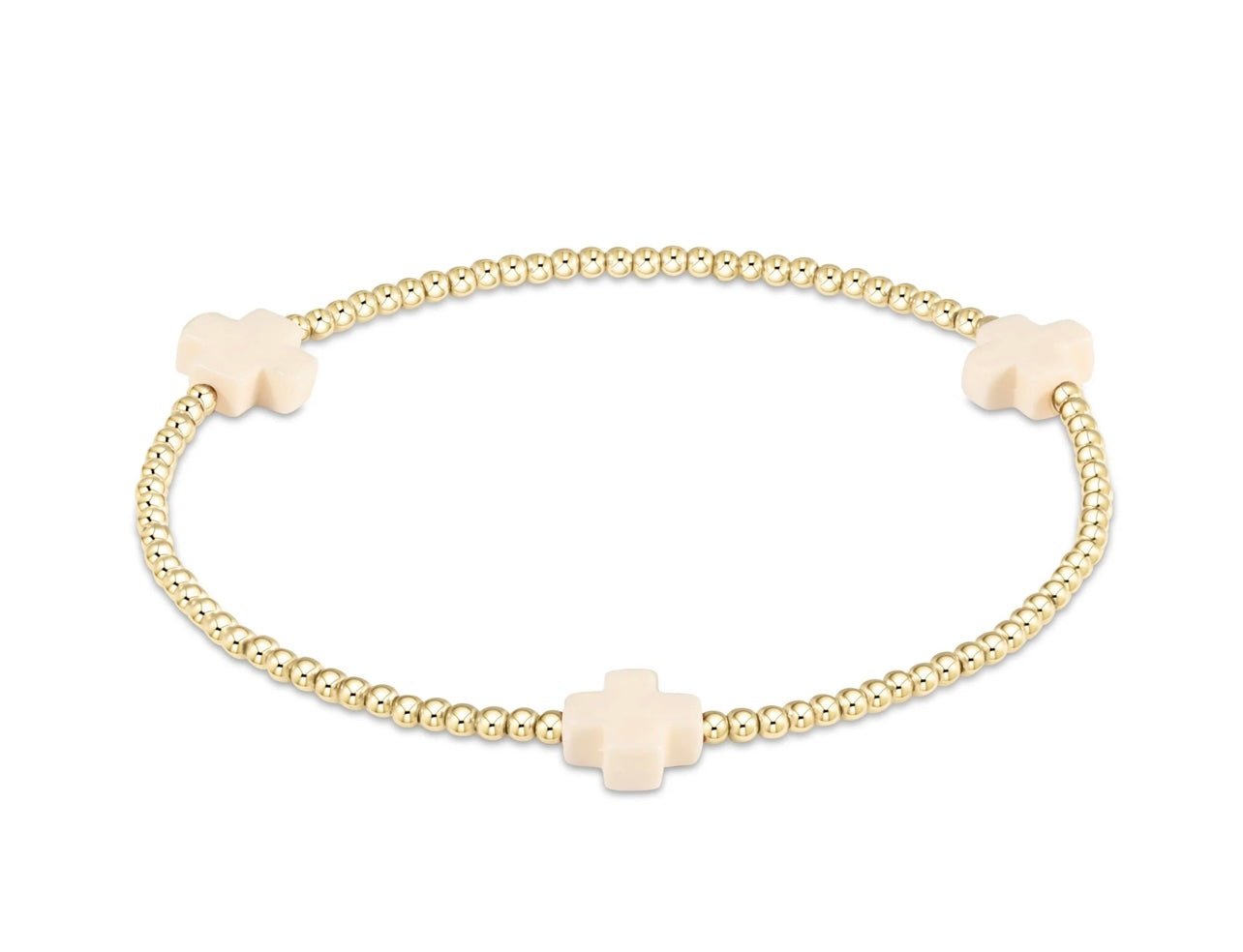 Enewton 2mm Signature Cross Bracelet: Off White - Just a Small Town Girl