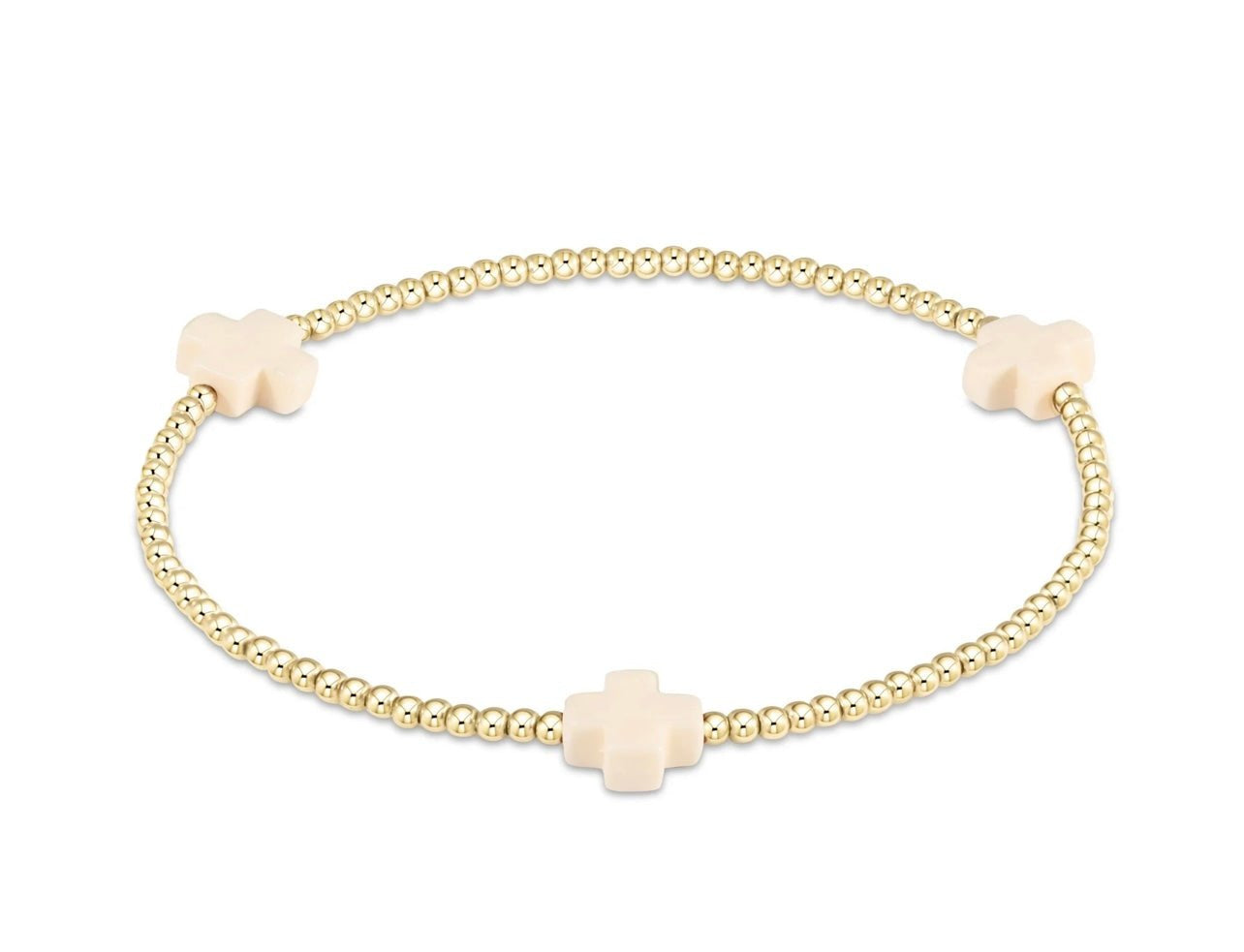 Enewton 2mm Signature Cross Bracelet: Off White - Just a Small Town Girl