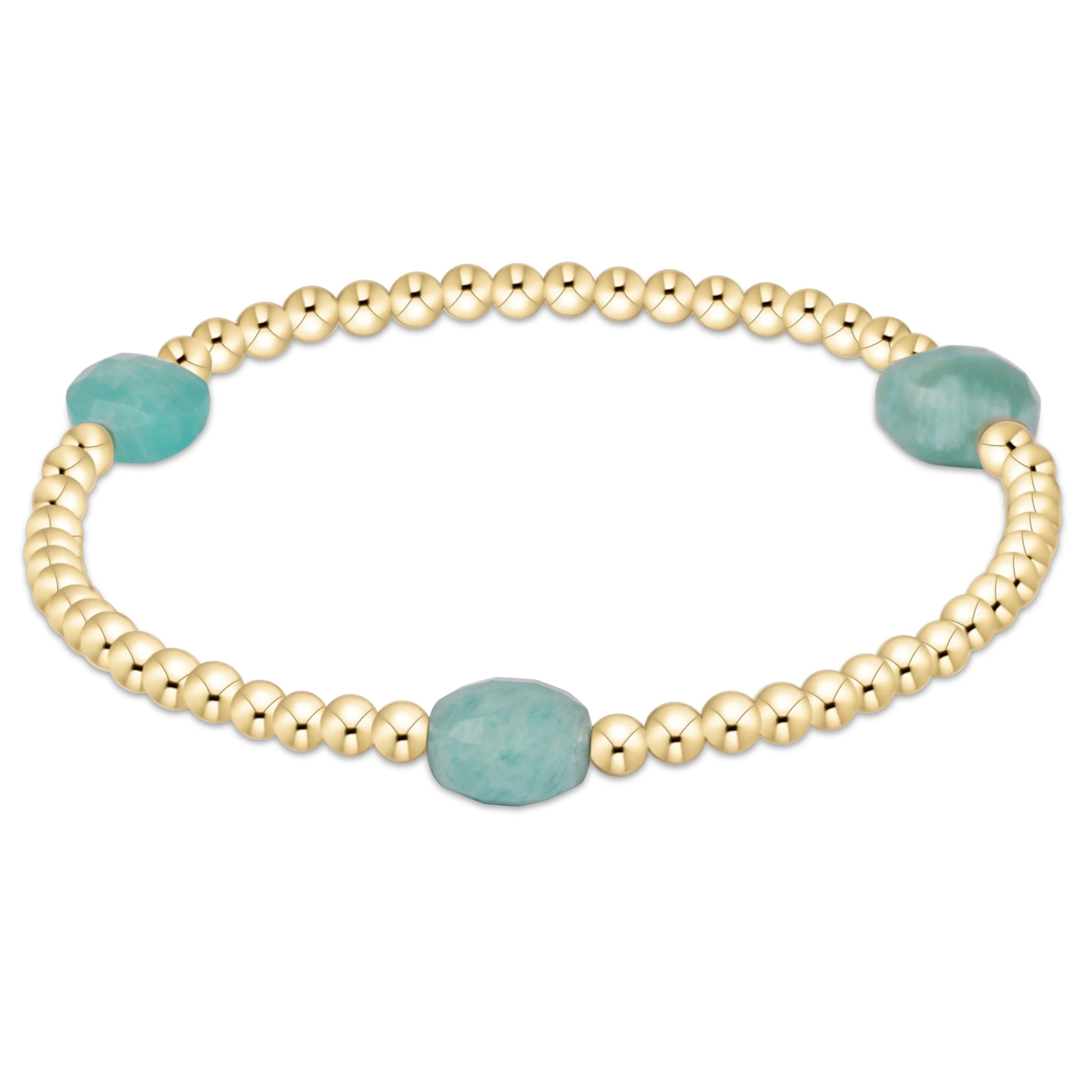Enewton Admire Gem 3mm Gold Bracelet- amazonite - Just a Small Town Girl