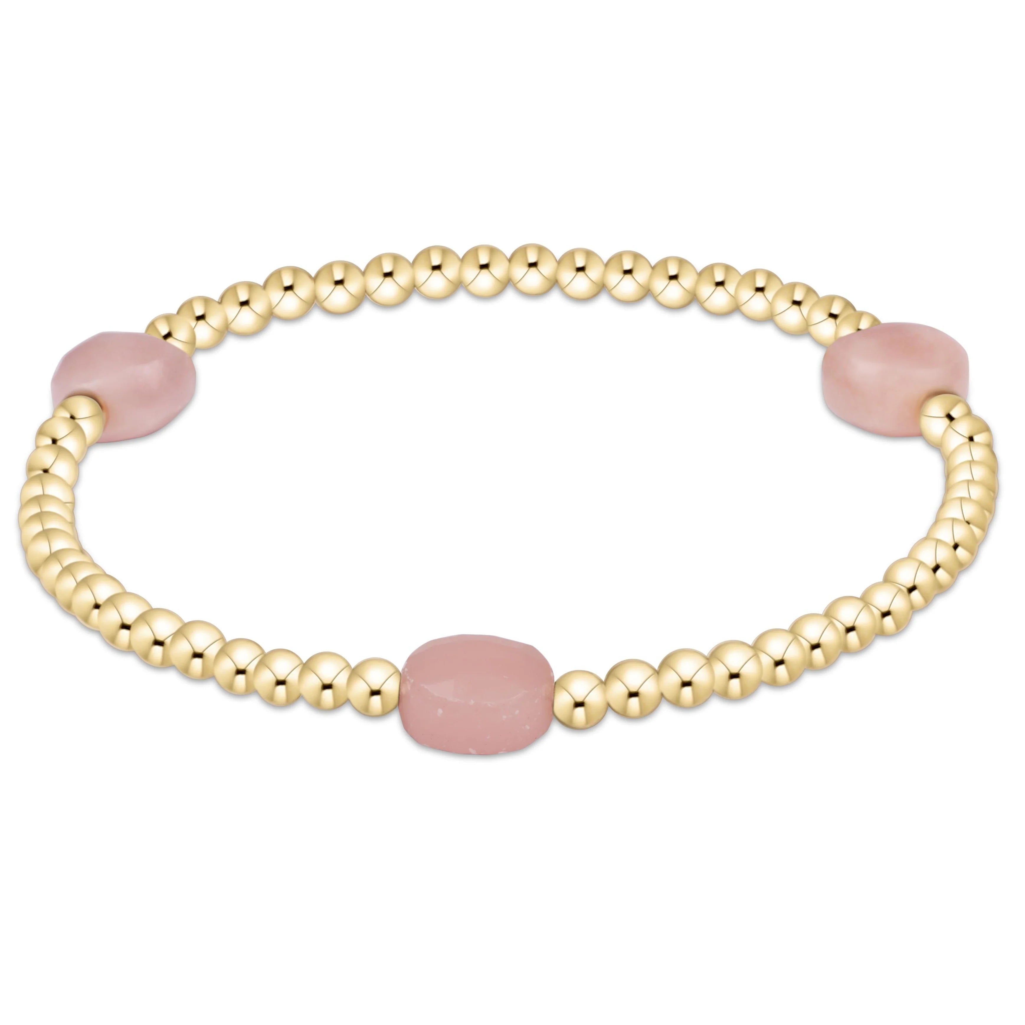 Enewton Admire Gem 3mm Gold Bracelet- pink opal - Just a Small Town Girl