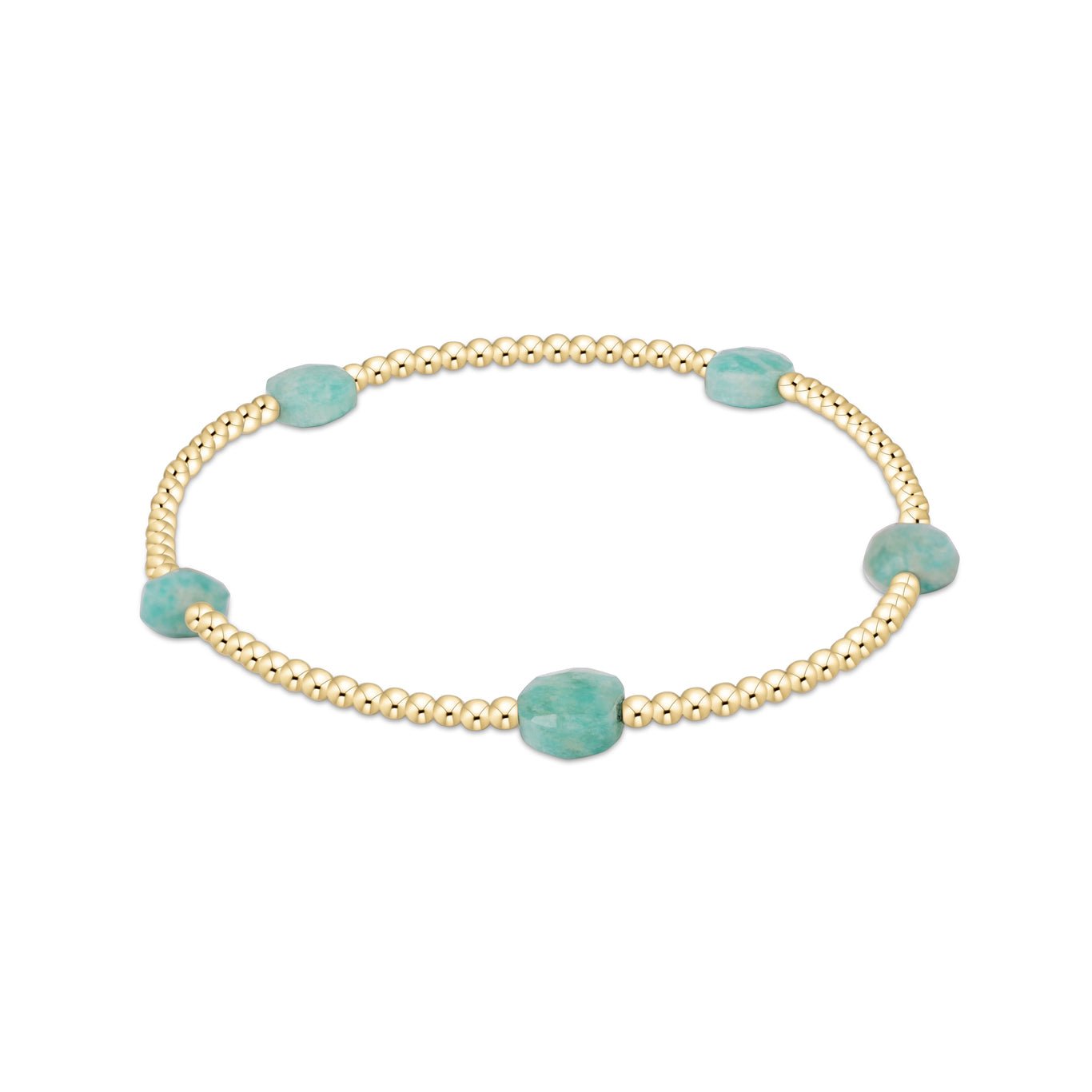 Enewton Admire Small Gem 2mm Gold Bracelet - amazonite - Just a Small Town Girl