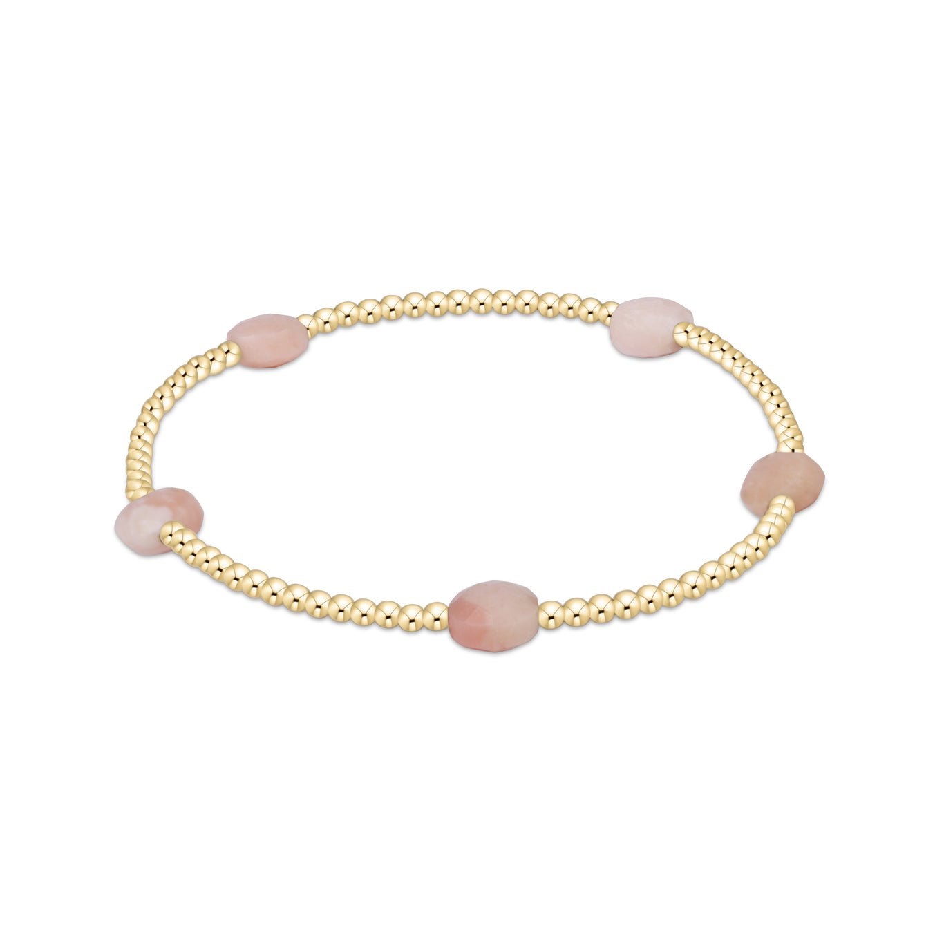 Enewton Admire Small Gem 2mm Gold Bracelet - pink opal - Just a Small Town Girl