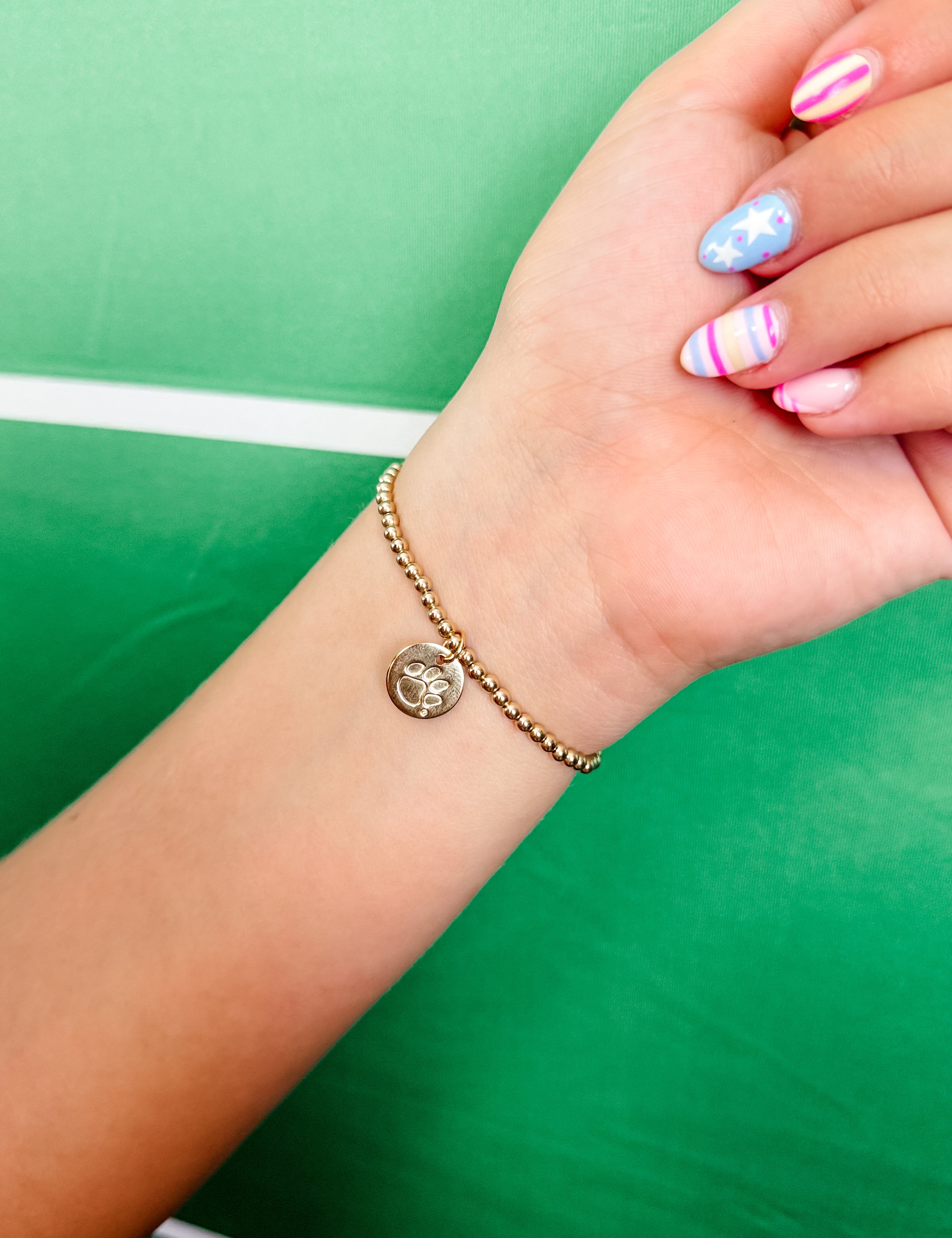 Enewton collegiate egirl classic gold 3mm bracelet- Clemson disc - Just a Small Town Girl