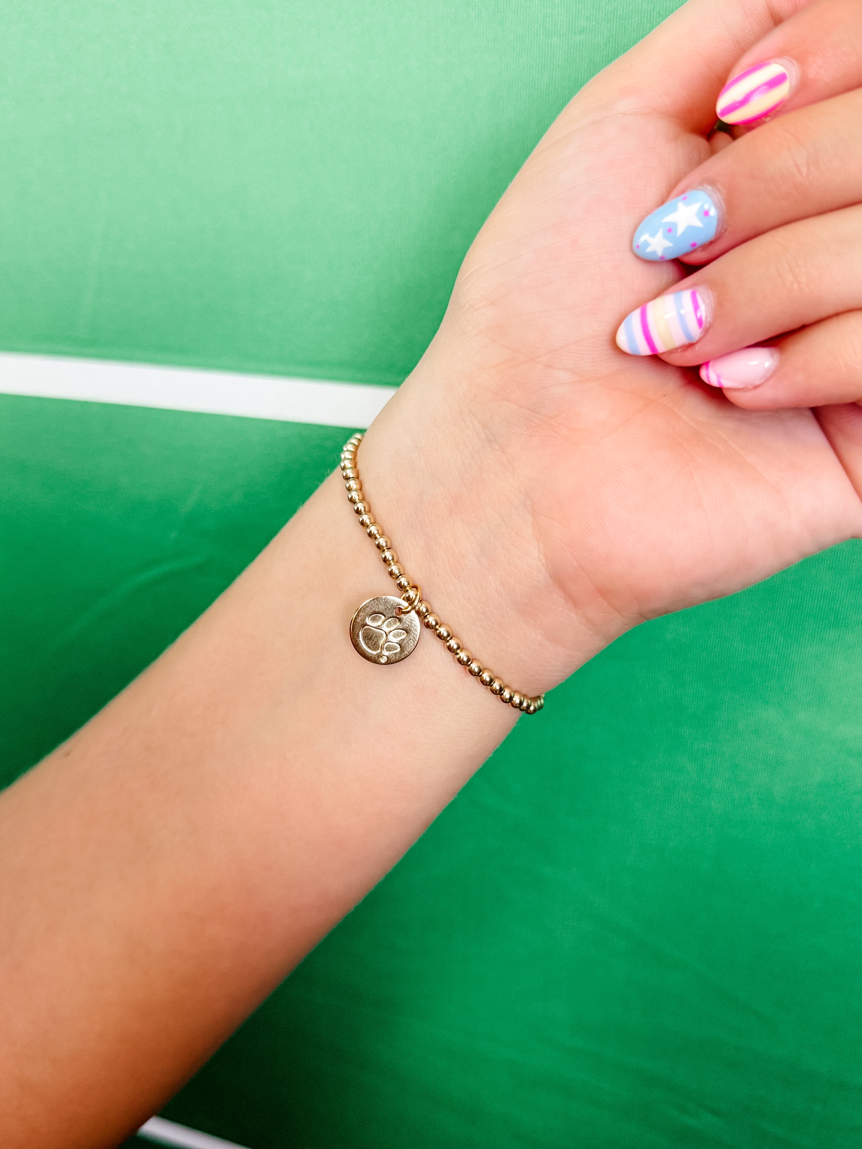 Enewton collegiate egirl classic gold 3mm bracelet- Clemson disc - Just a Small Town Girl