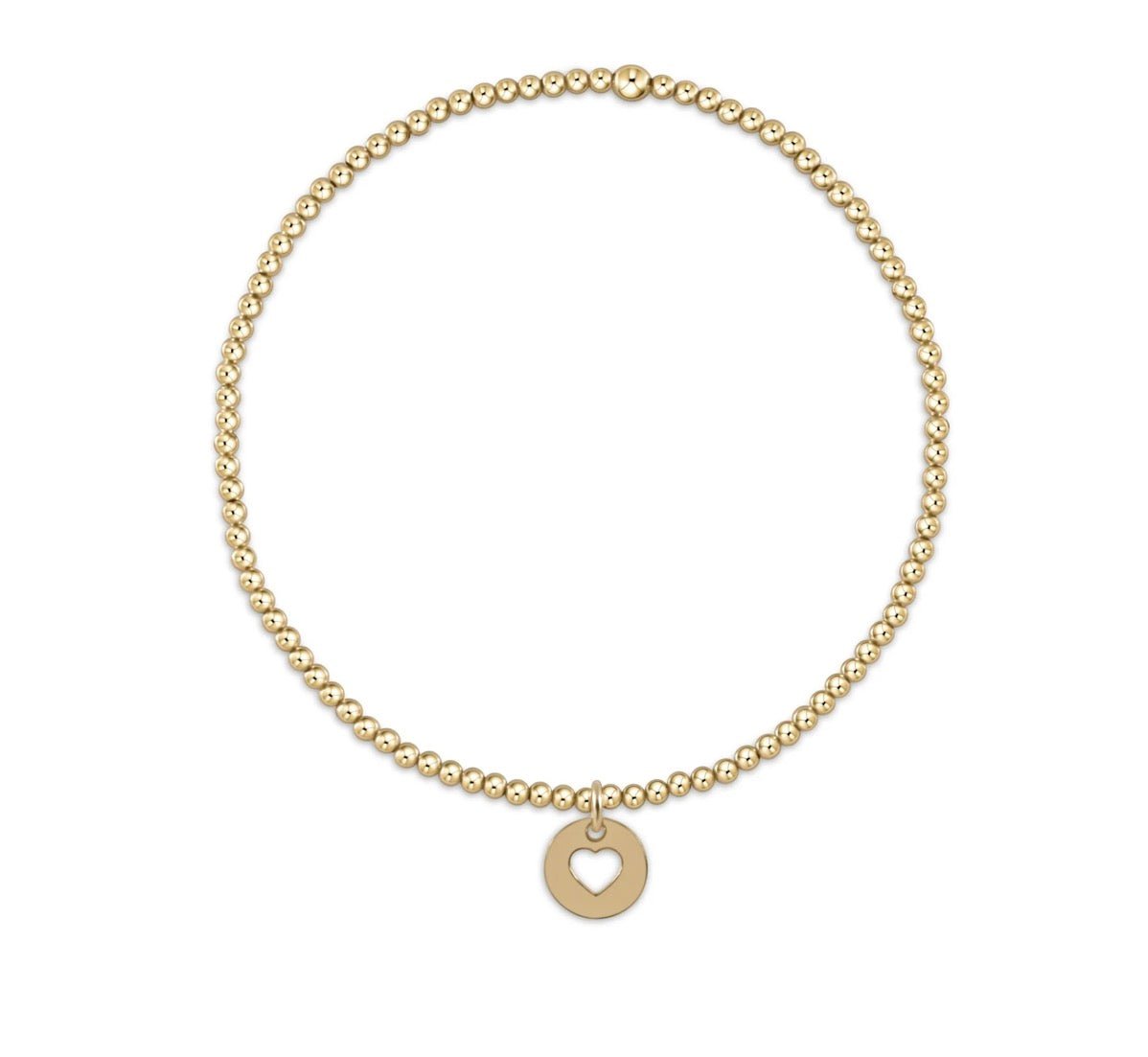 Enewton egirl classic gold 2mm bead bracelet: love small disc - Just a Small Town Girl