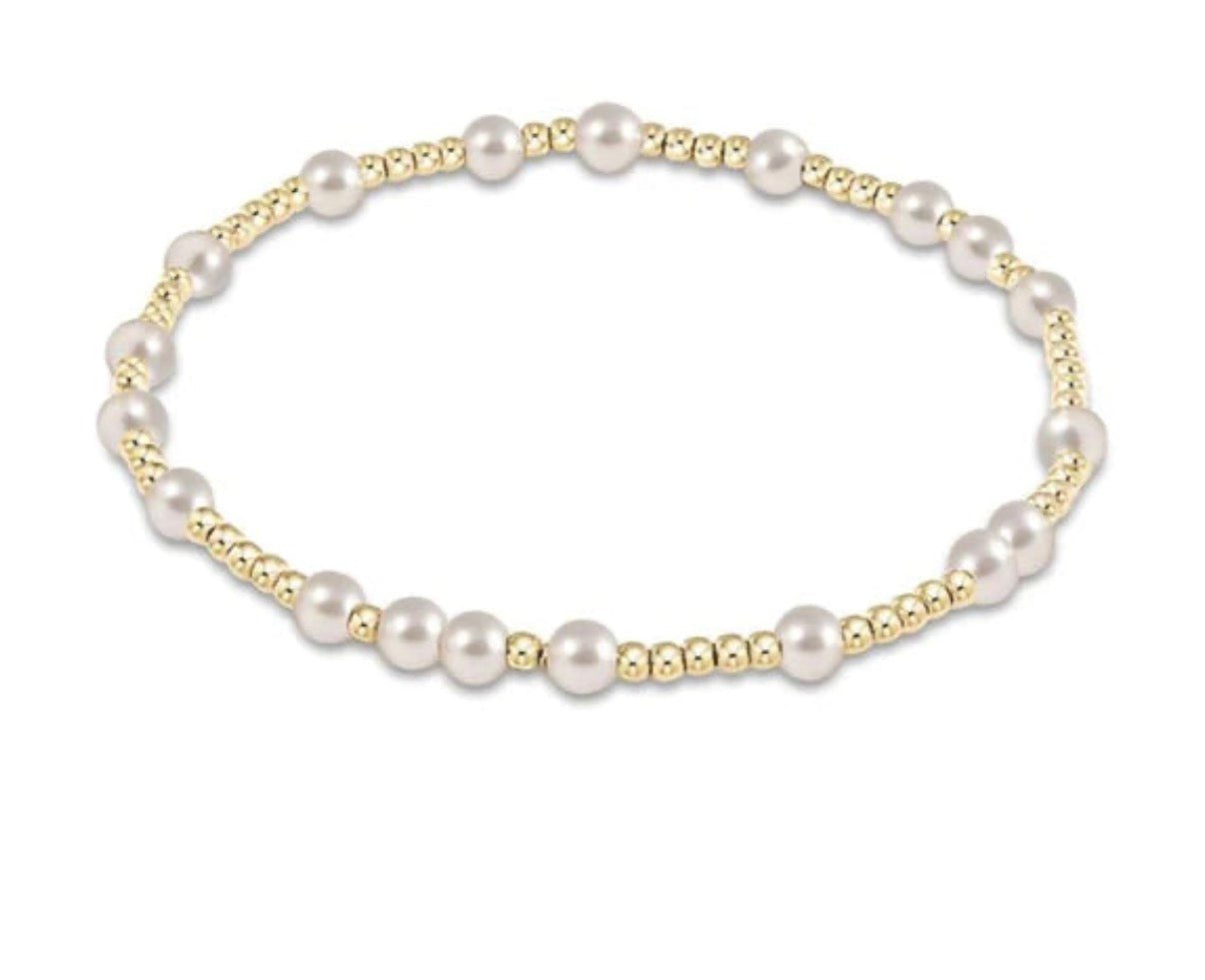 Enewton egirl Hope Unwritten 4mm Bead Bracelet - pearl - Just a Small Town Girl