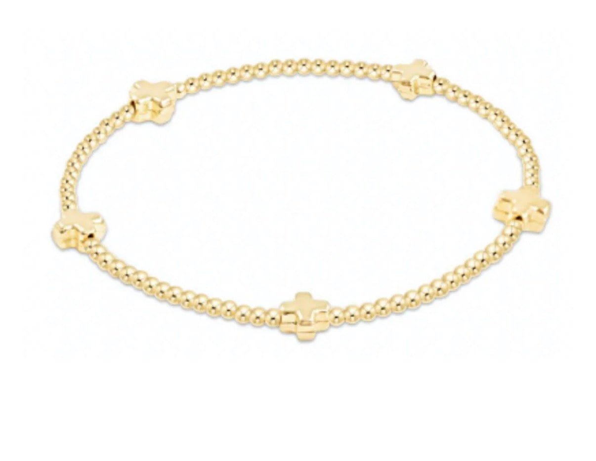 Enewton egirl signature cross small gold - 2mm - Just a Small Town Girl