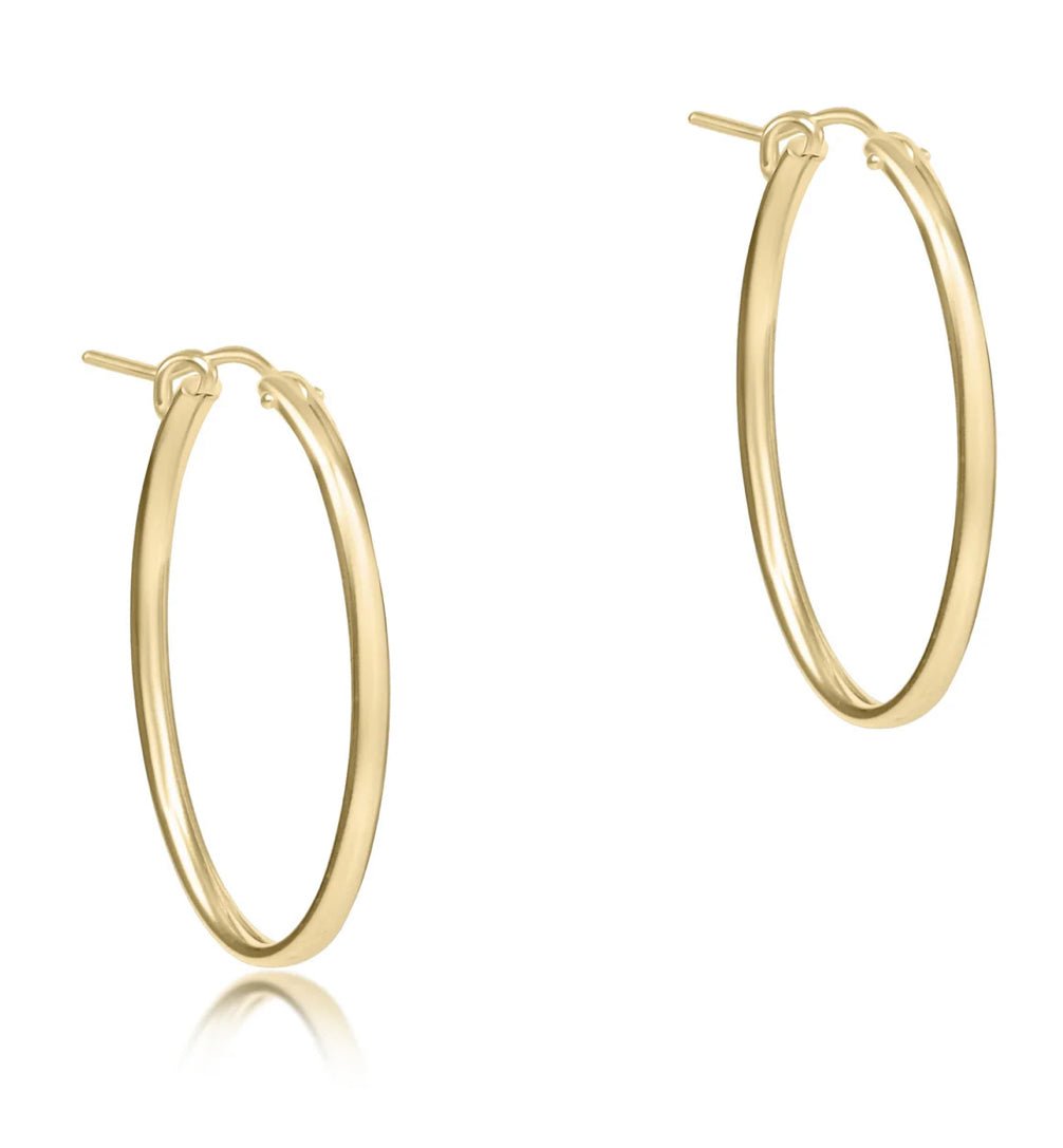 Enewton Oval Gold 1” Hoop - Smooth - Just a Small Town Girl