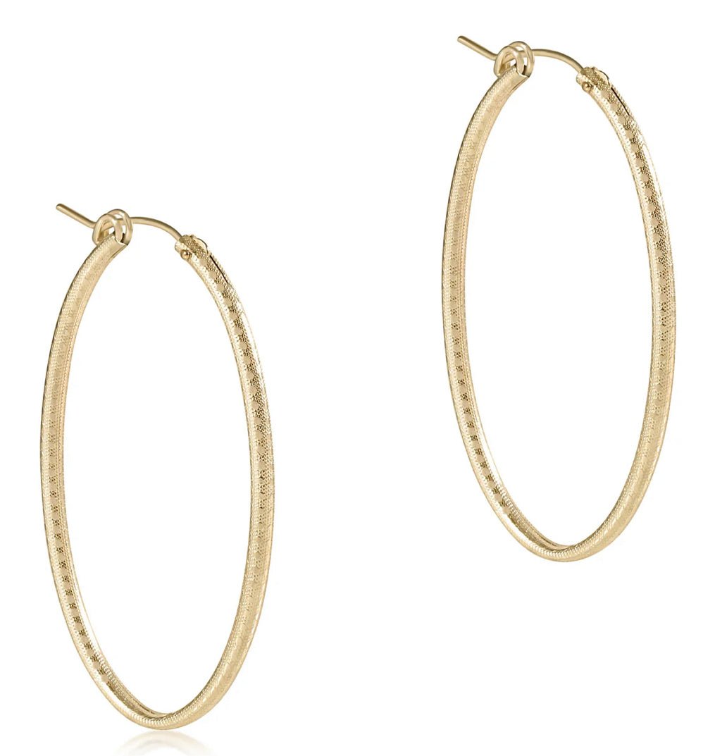 Enewton Oval Gold 2” Hoop - Textured - Just a Small Town Girl