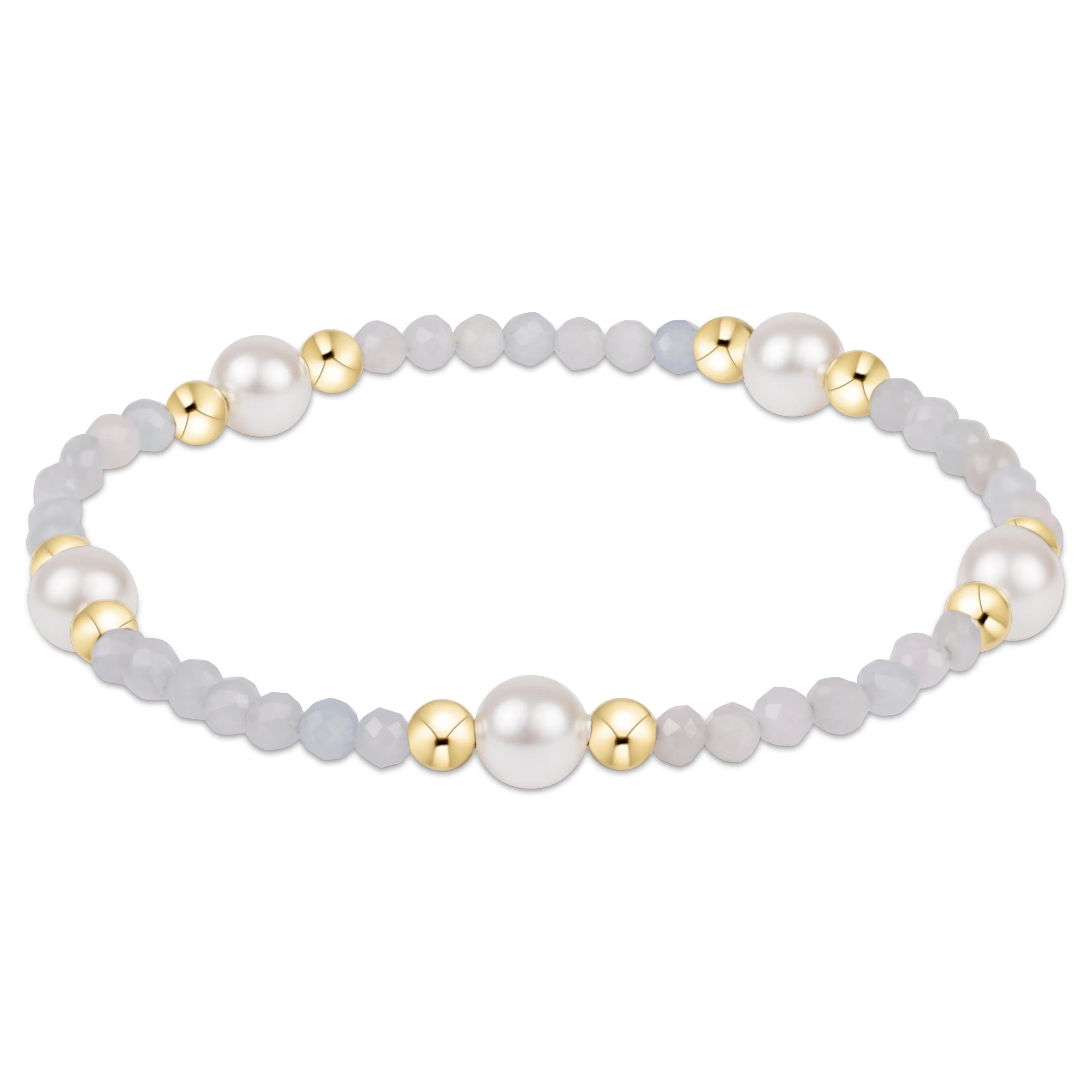 Enewton Purpose Pearl 6mm Gem Bracelet- aquamarine - Just a Small Town Girl