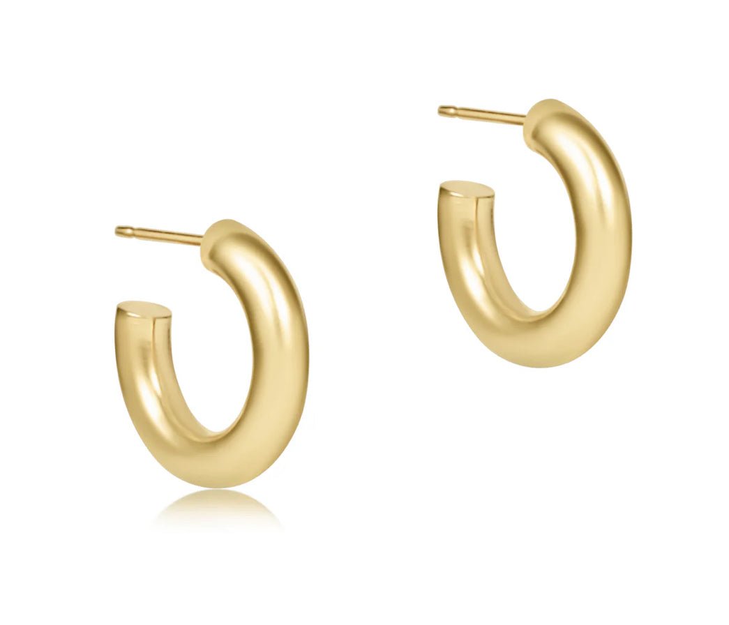 Enewton Round Gold 0.5” Post Hoop - 4mm - Smooth - Just a Small Town Girl