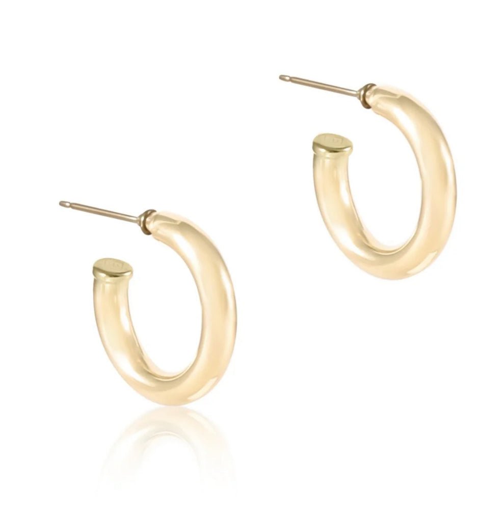Enewton Round Gold 1” Post Hoop - 4mm - Smooth - Just a Small Town Girl
