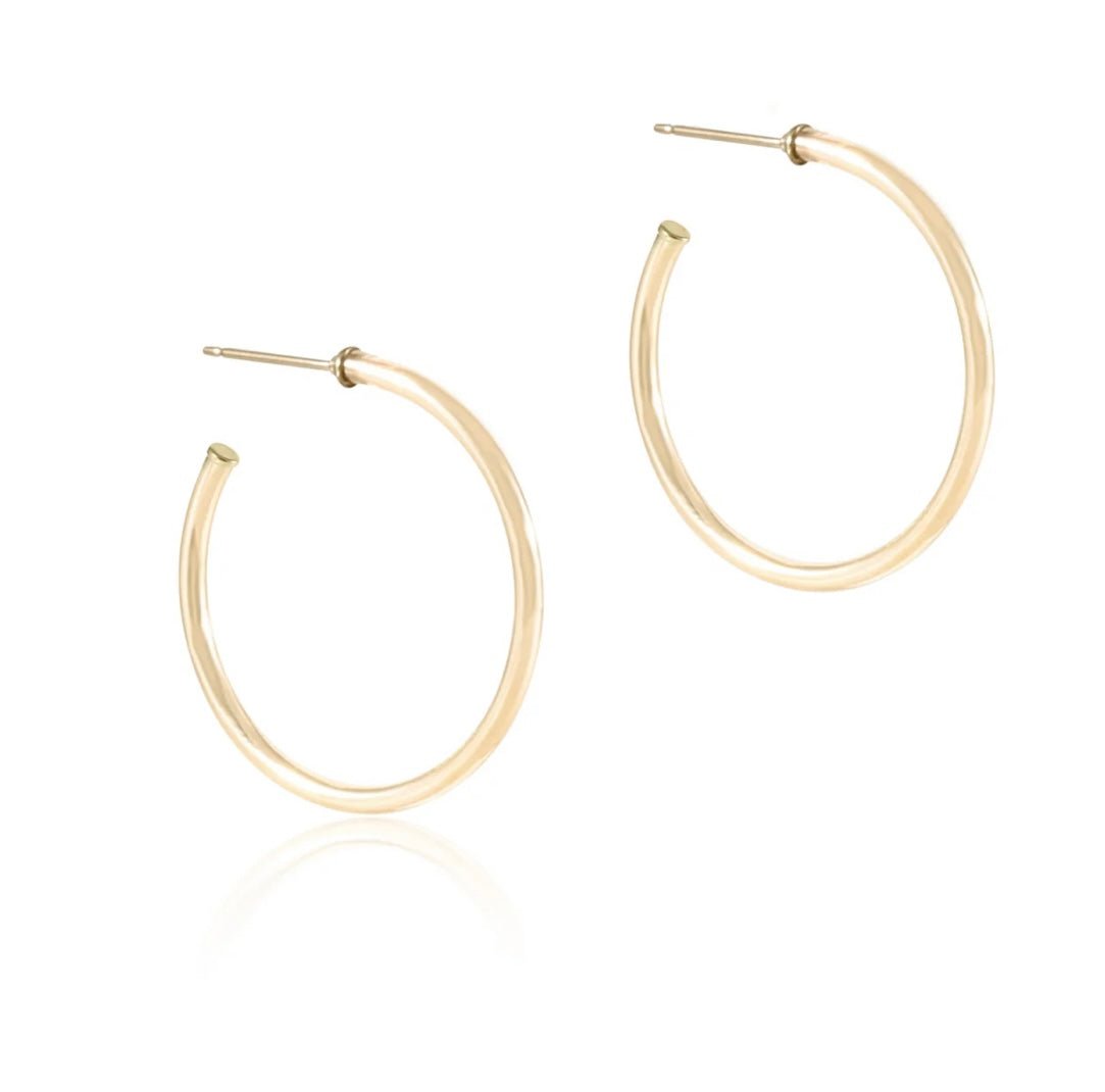 Enewton Round Gold 1.25” Post Hoop - 2mm - Smooth - Just a Small Town Girl