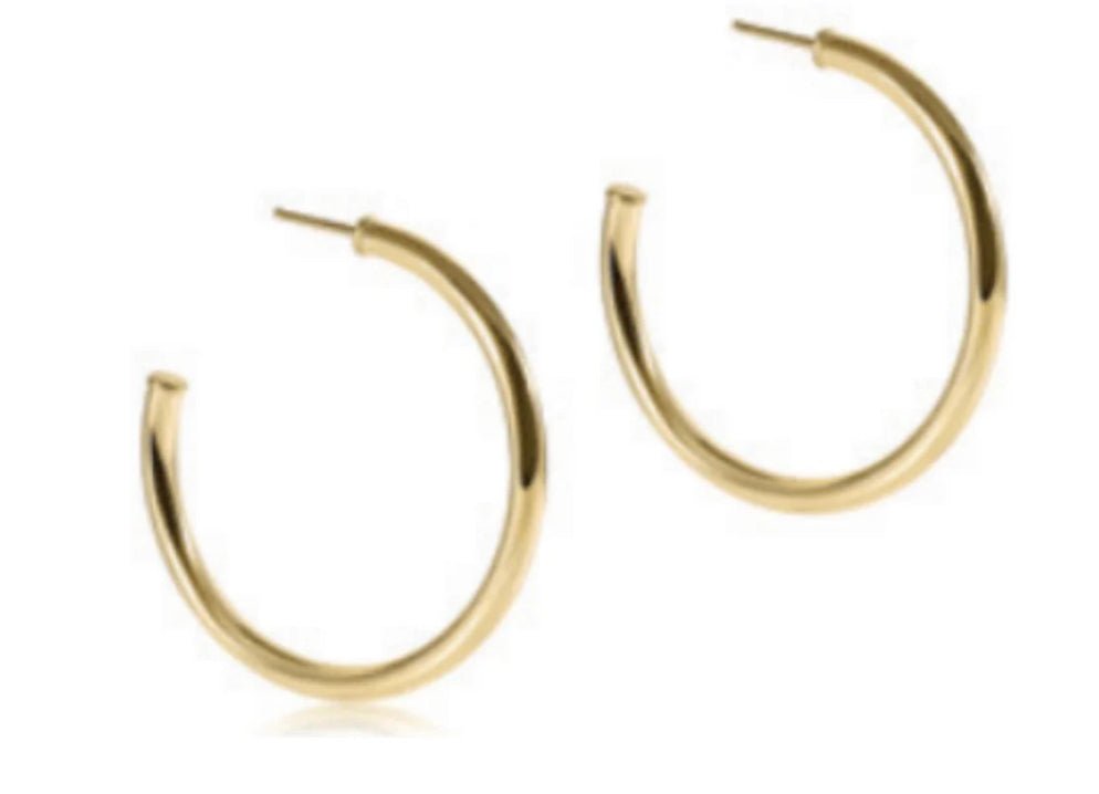 Enewton Round Gold 1.5” Post Hoop - 3mm - Smooth - Just a Small Town Girl