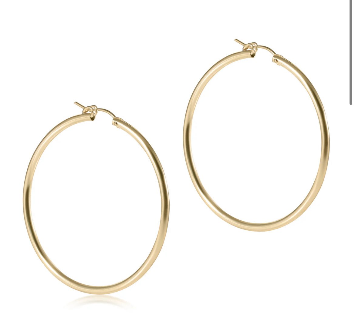 Enewton Round Gold 2” Hoop - Smooth - Just a Small Town Girl