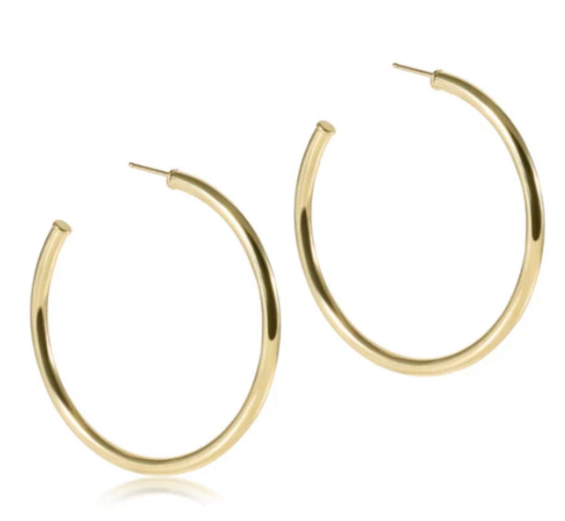 Enewton Round Gold 2” Post Hoop - 3mm - Smooth - Just a Small Town Girl