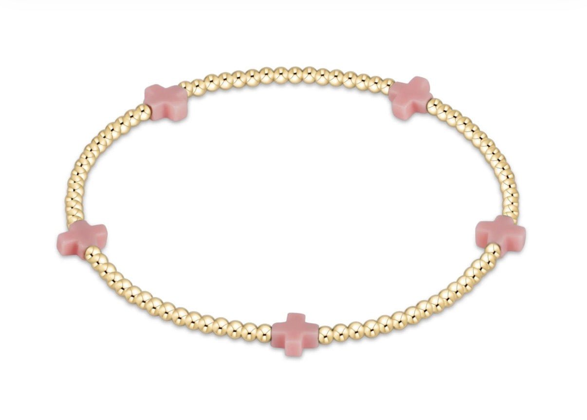 Enewton small signature cross 2mm: pink - Just a Small Town Girl