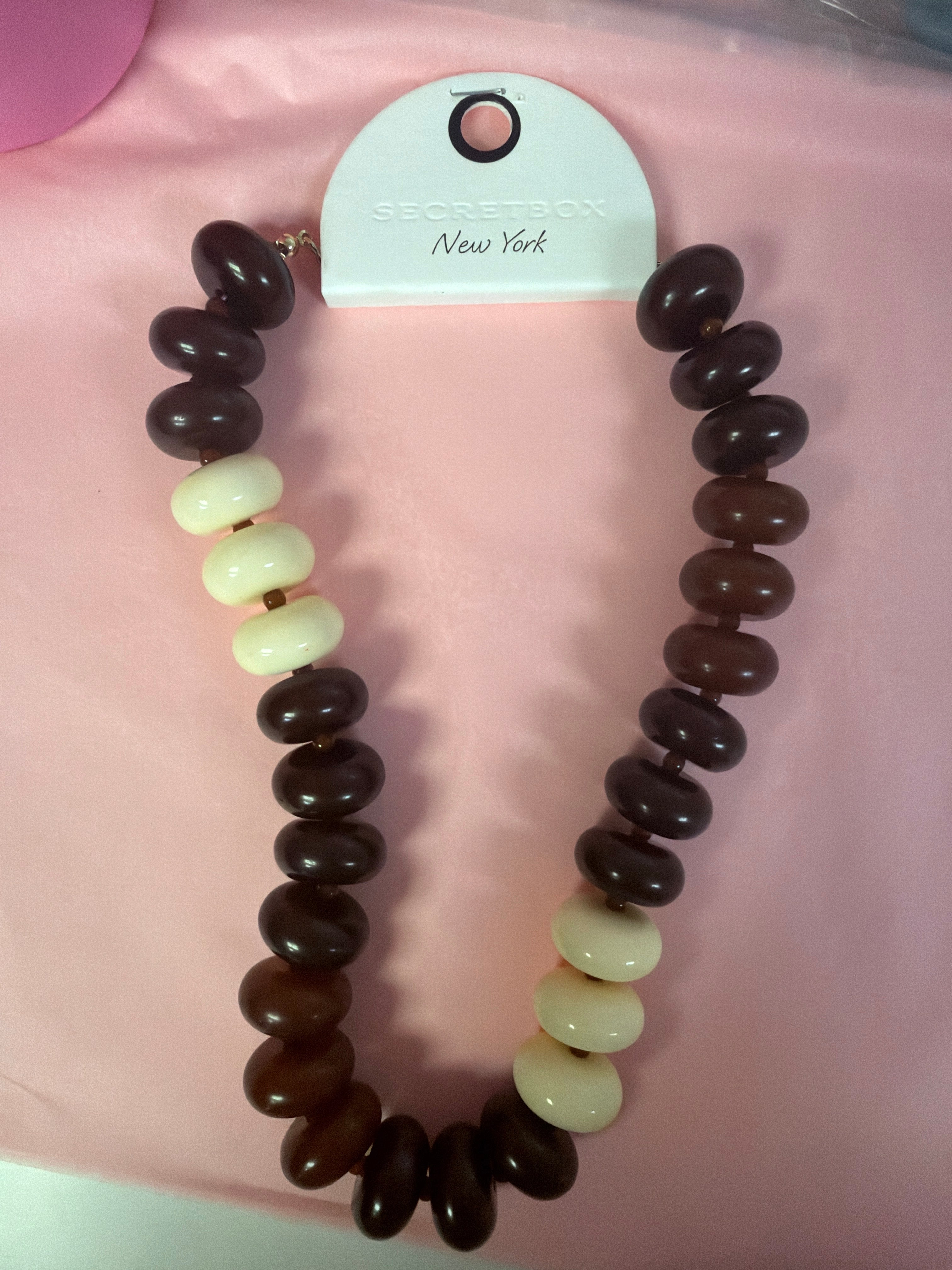 Espresso & Cream Statement Necklace - Just a Small Town Girl