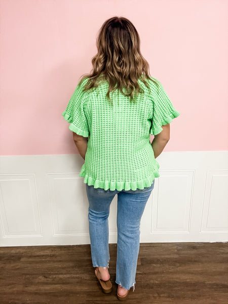 Fresh Pick Crochet Knit Top - Just a Small Town Girl