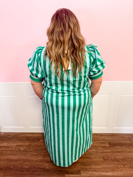 Fresh Picked Stripe Maxi Dress: Plus Size - Just a Small Town Girl