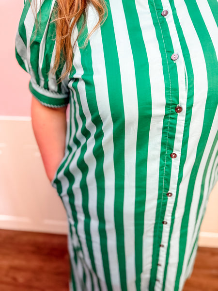 Fresh Picked Stripe Maxi Dress: Plus Size - Just a Small Town Girl