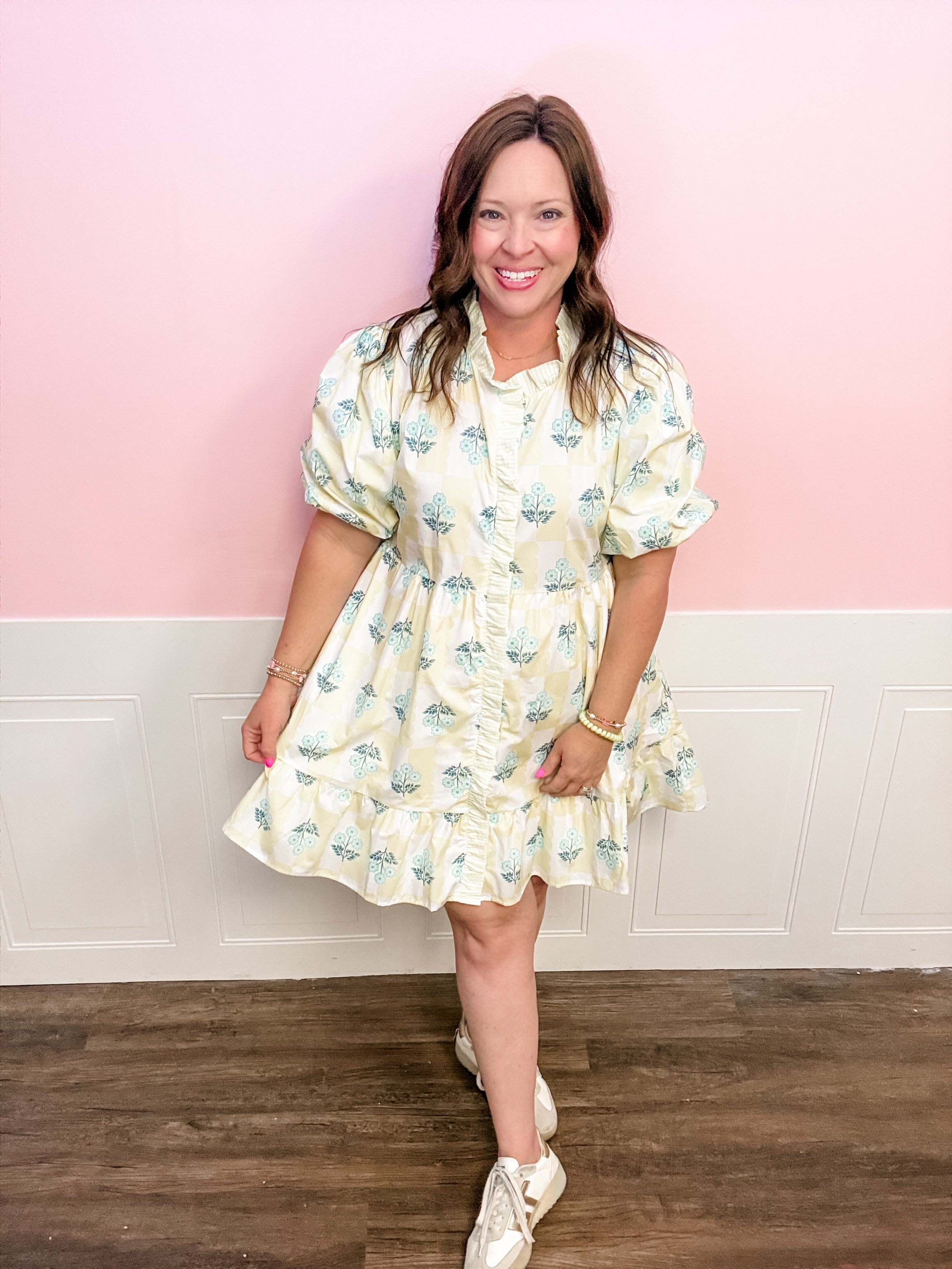 Fresh Start Floral Gingham Dress - Just a Small Town Girl