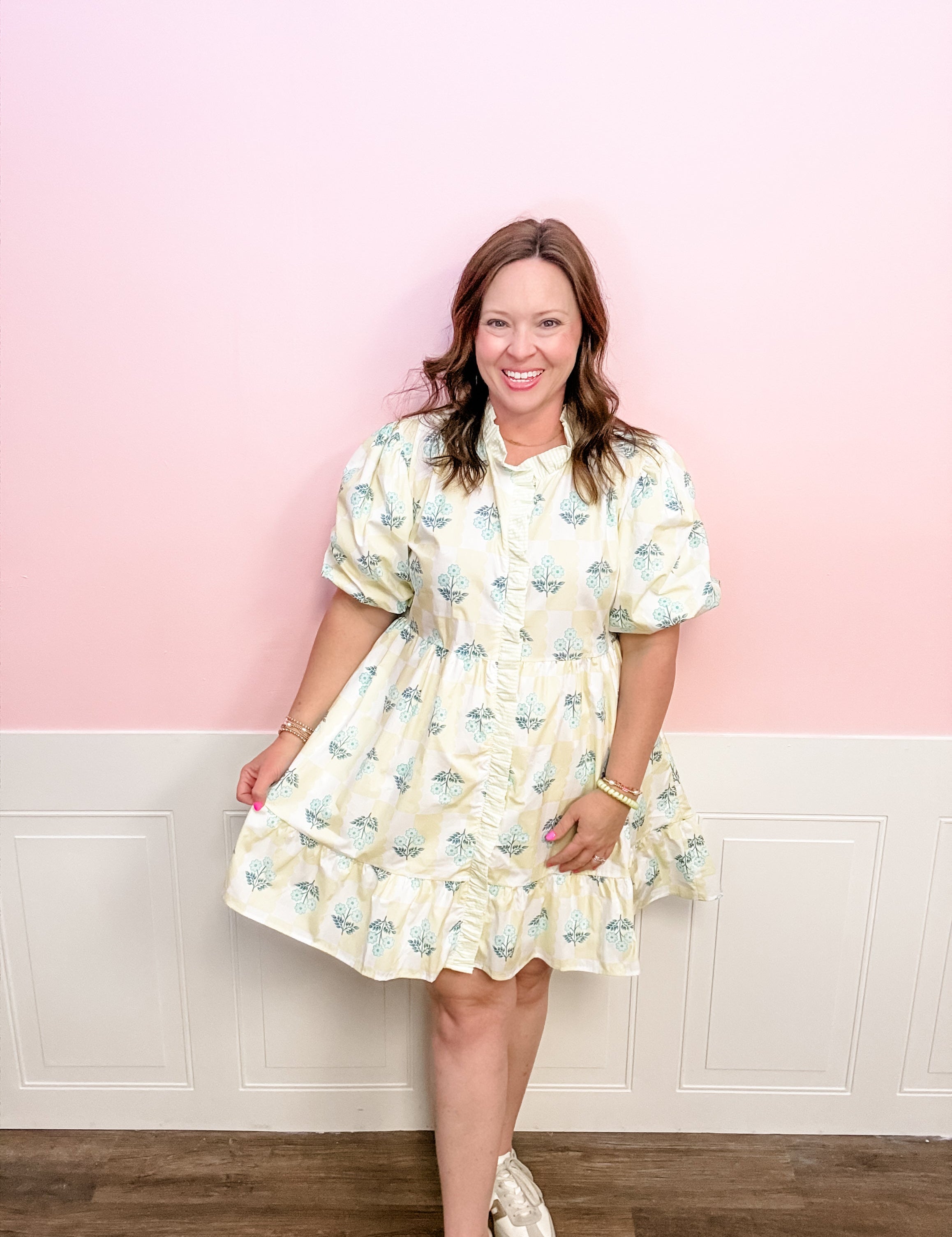 Fresh Start Floral Gingham Dress - Just a Small Town Girl