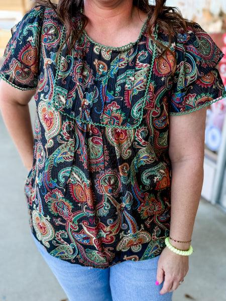 Garden Grove Blouse: Plus - Just a Small Town Girl