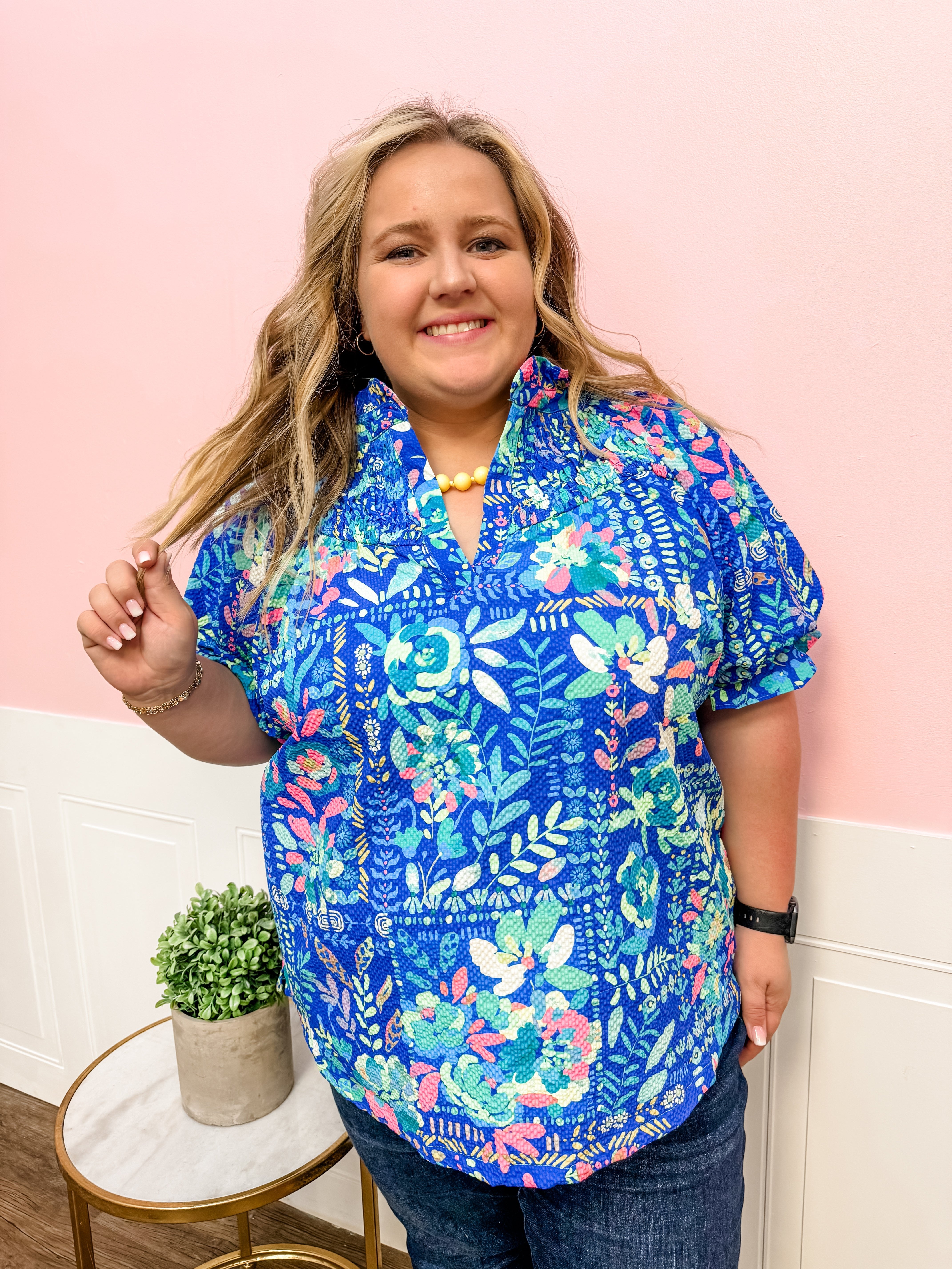 Garden Party Bloom Top: Plus Size - Just a Small Town Girl