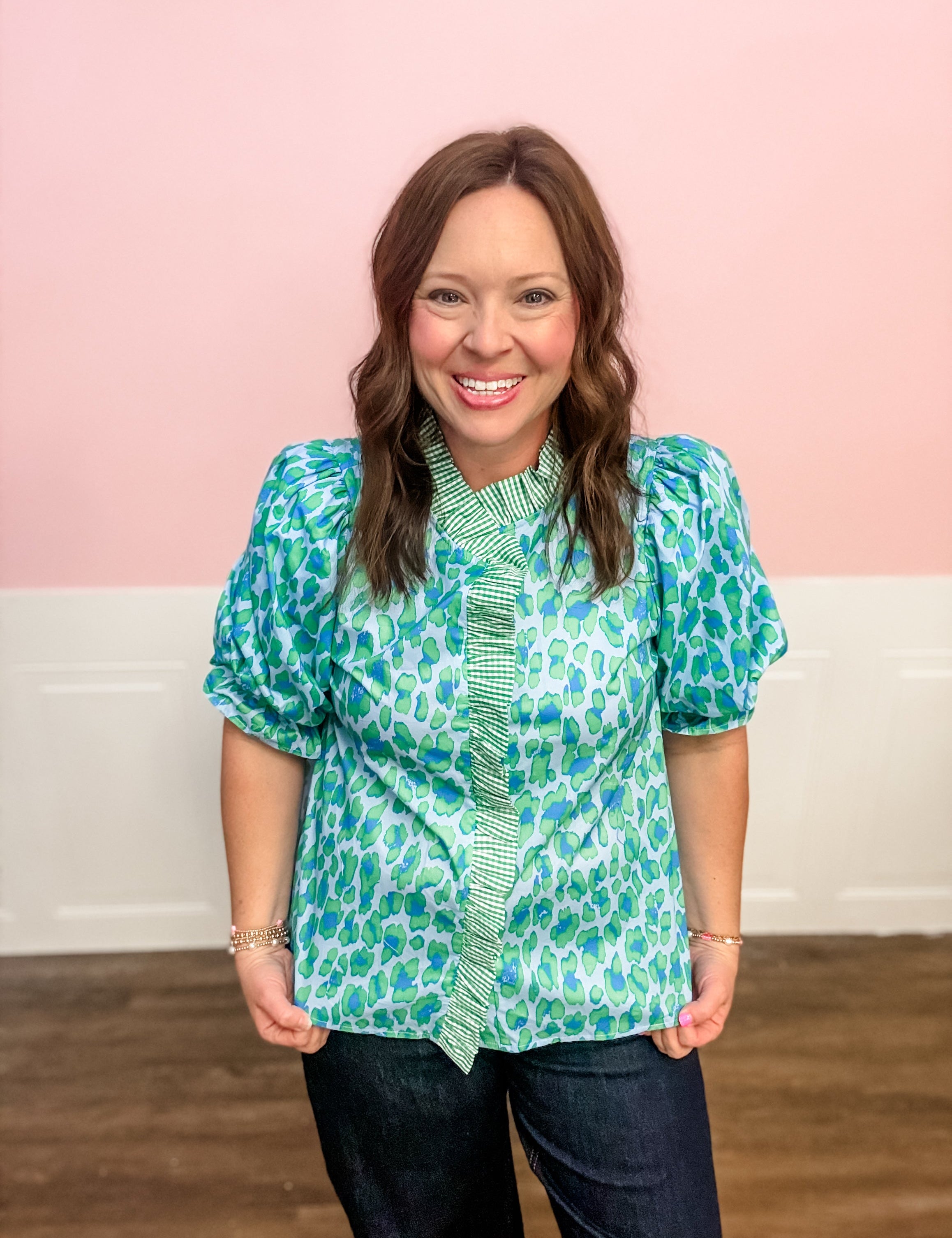 Garden Party Ruffle Front Top - Just a Small Town Girl