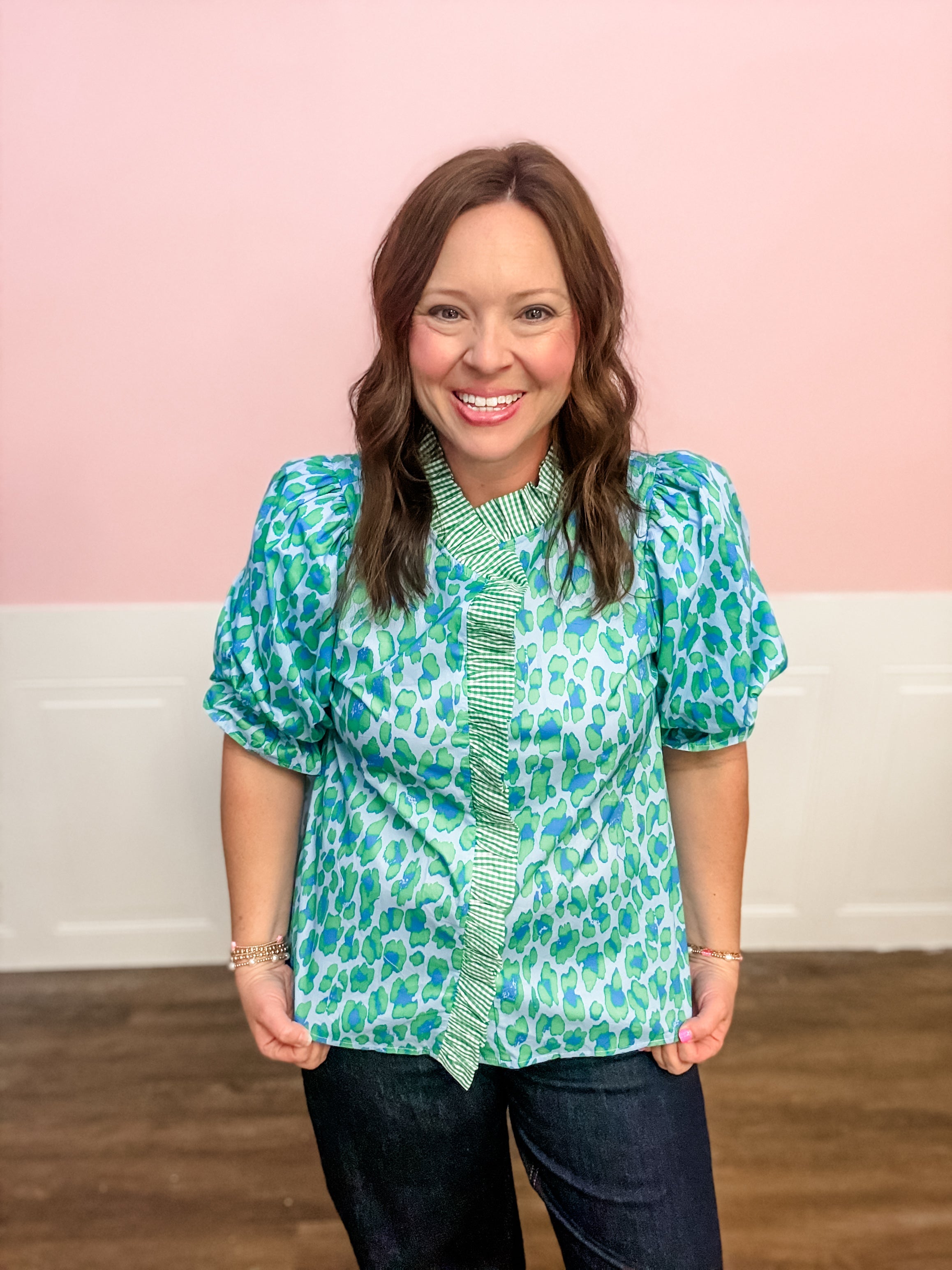 Garden Party Ruffle Front Top - Just a Small Town Girl