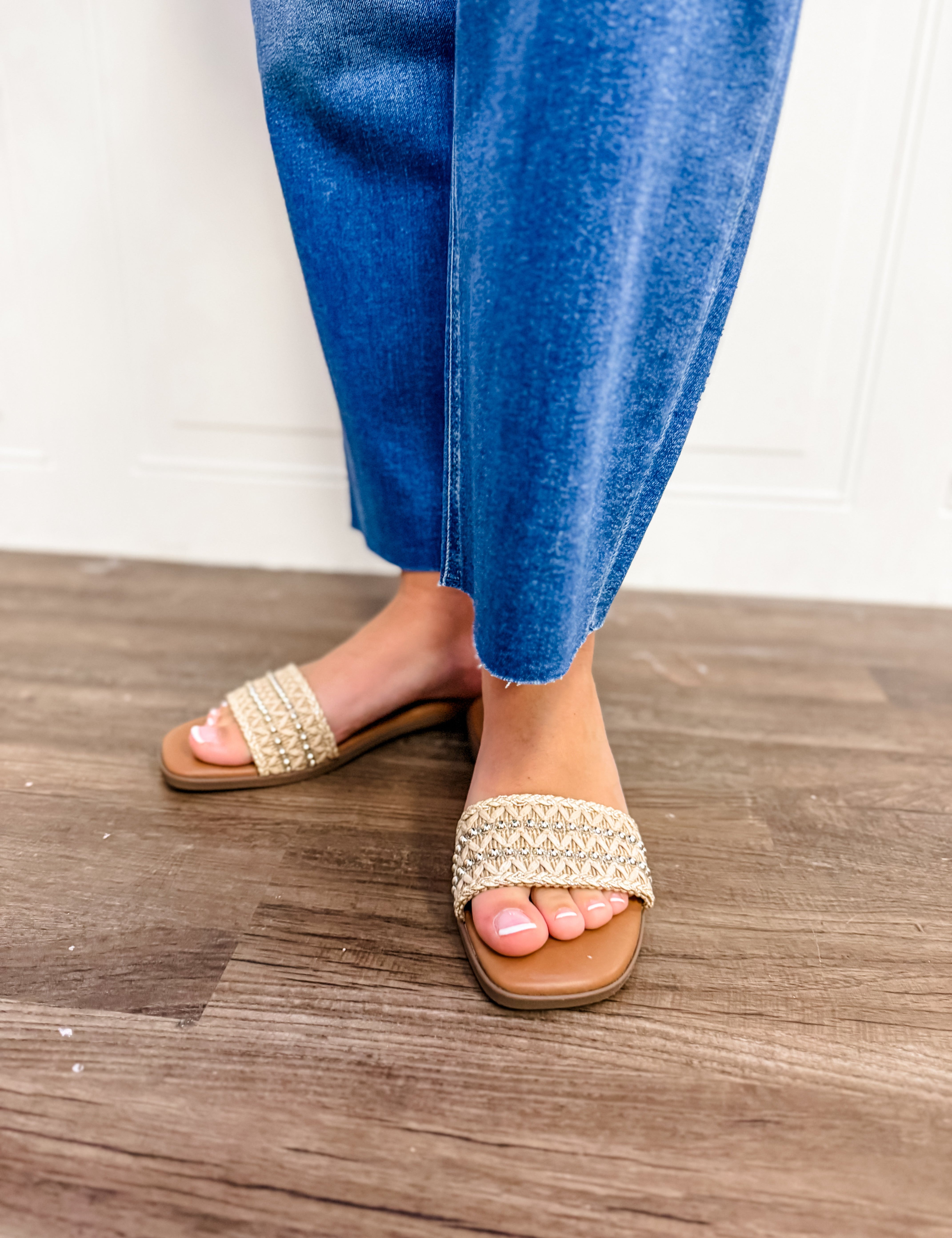 Golden Coast Woven Slide - Just a Small Town Girl