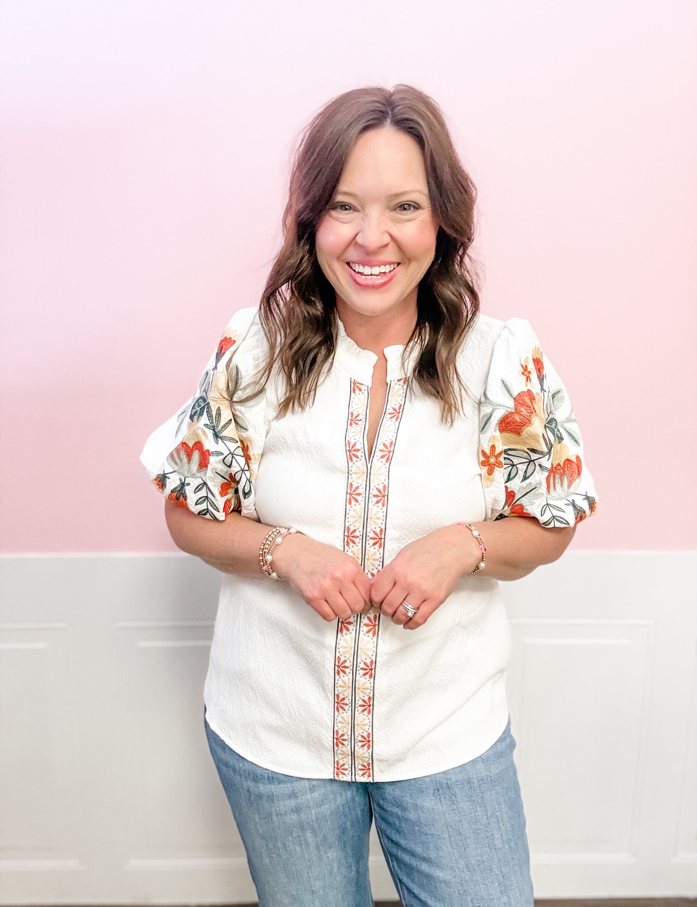 Golden Hour Stitch Blouse - Just a Small Town Girl