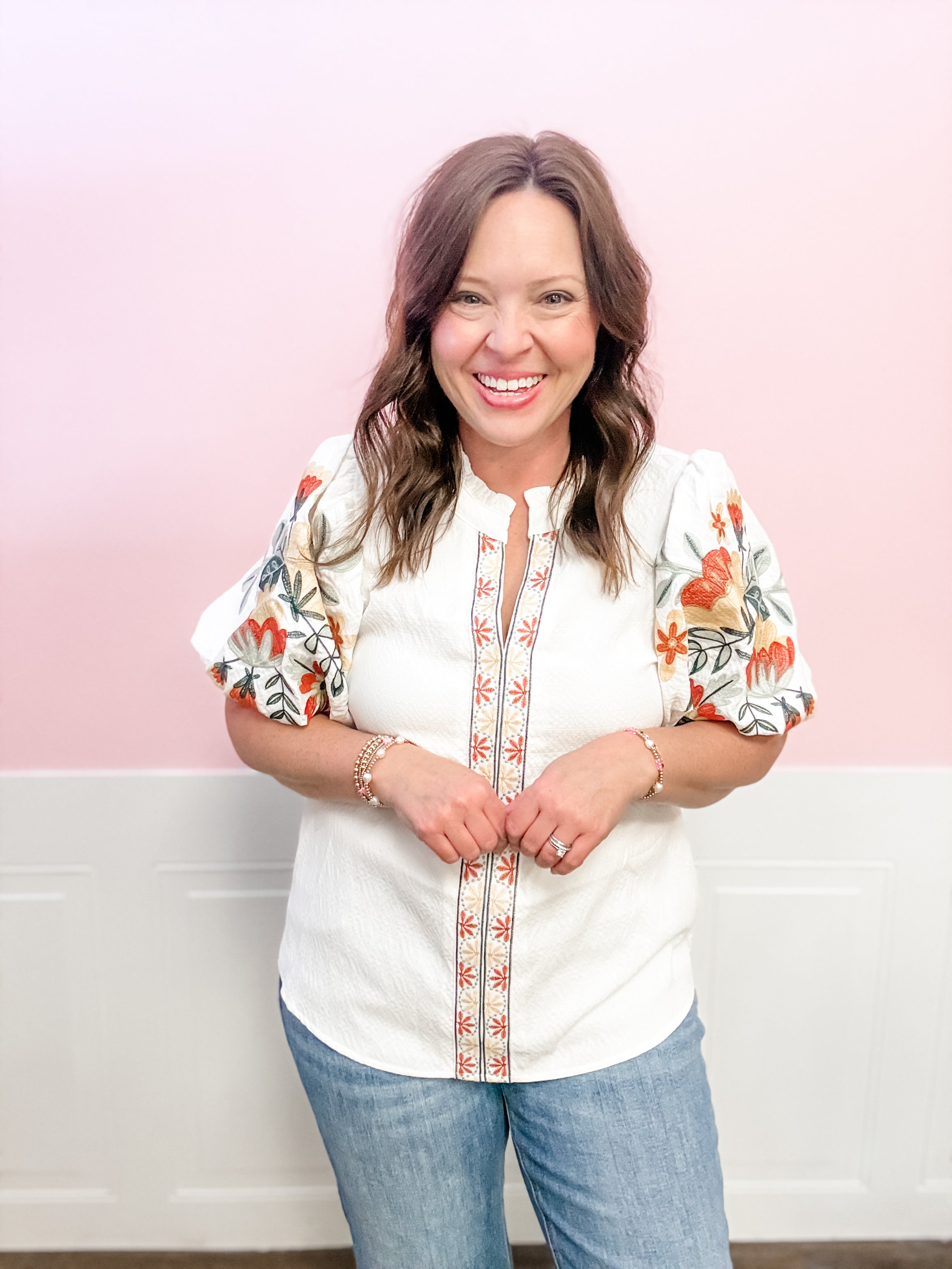 Golden Hour Stitch Blouse - Just a Small Town Girl