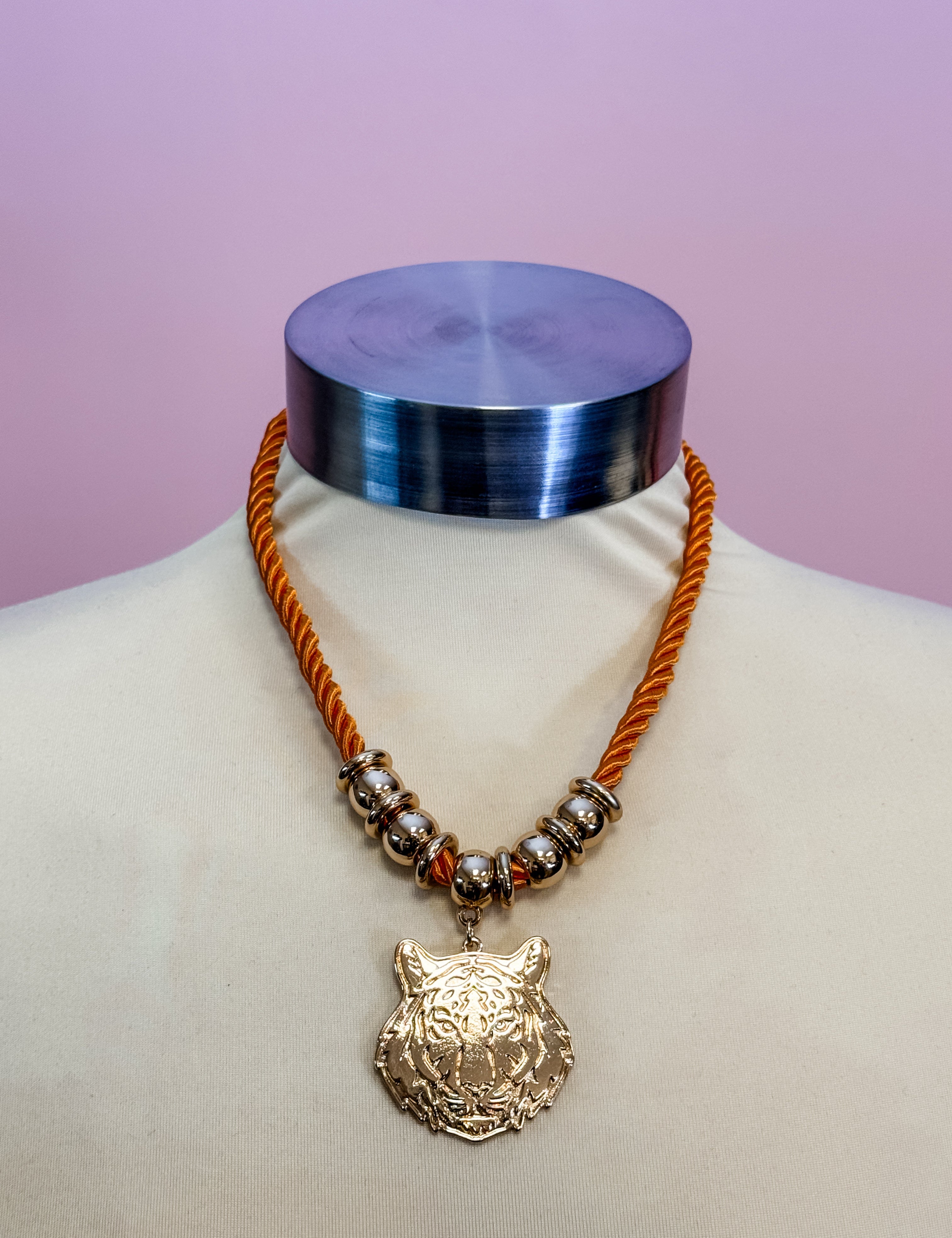 Golden Tiger Statement Necklace - Just a Small Town Girl