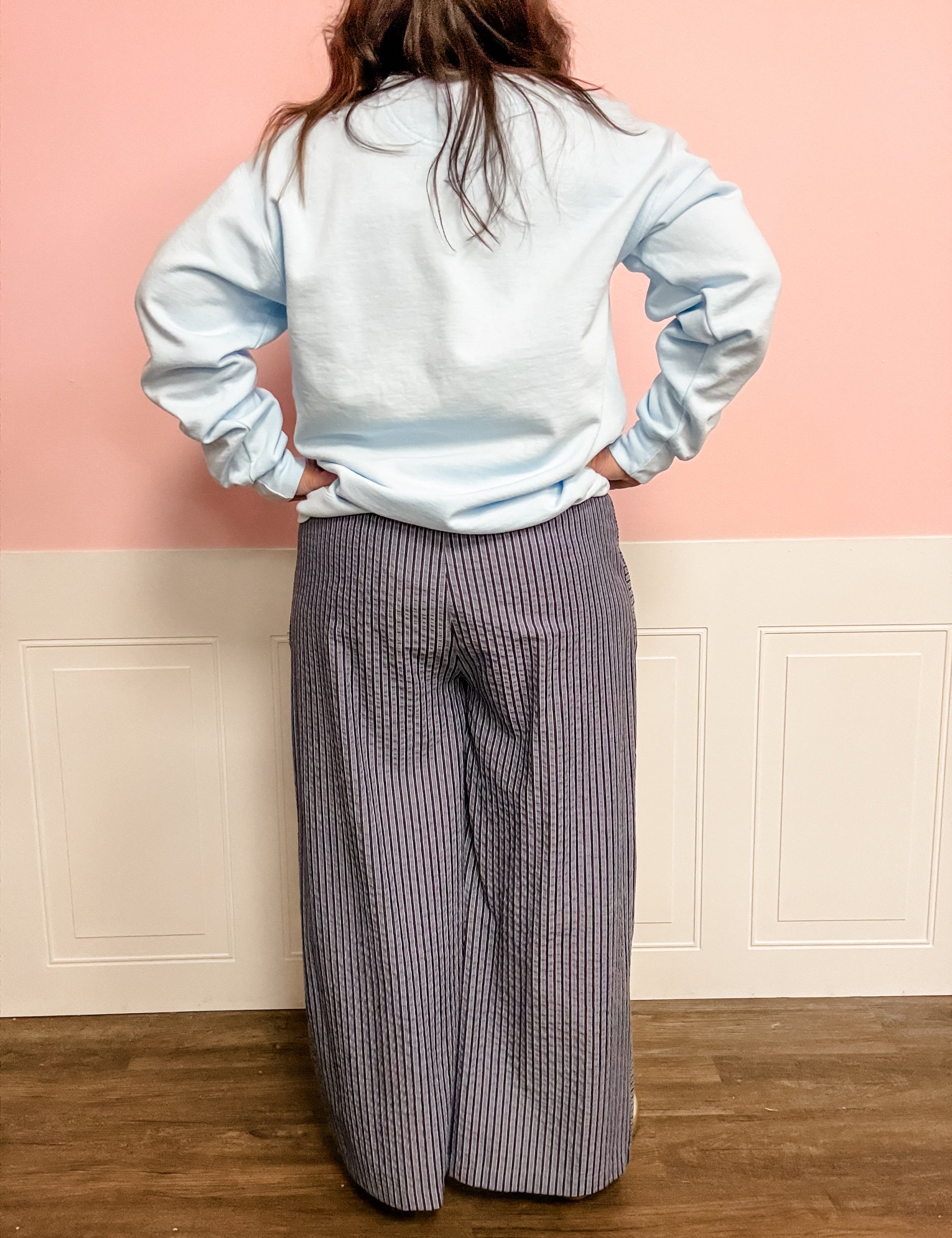 Harbor Stripe Wide - Leg Pants - Just a Small Town Girl