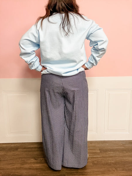 Harbor Stripe Wide - Leg Pants - Just a Small Town Girl