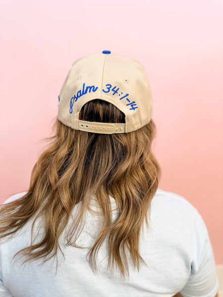 He Heard Me Patchwork Trucker Hat - Just a Small Town Girl