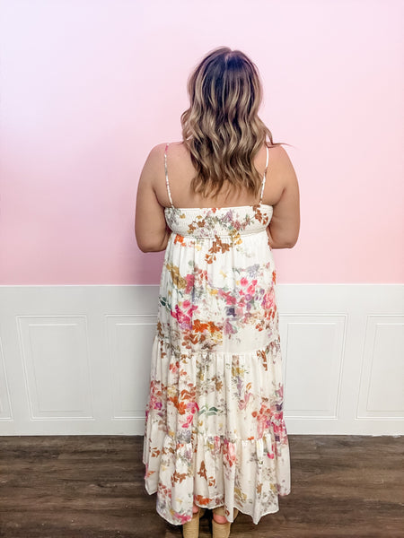He Is Risen Floral Bow Maxi Dress - Just a Small Town Girl