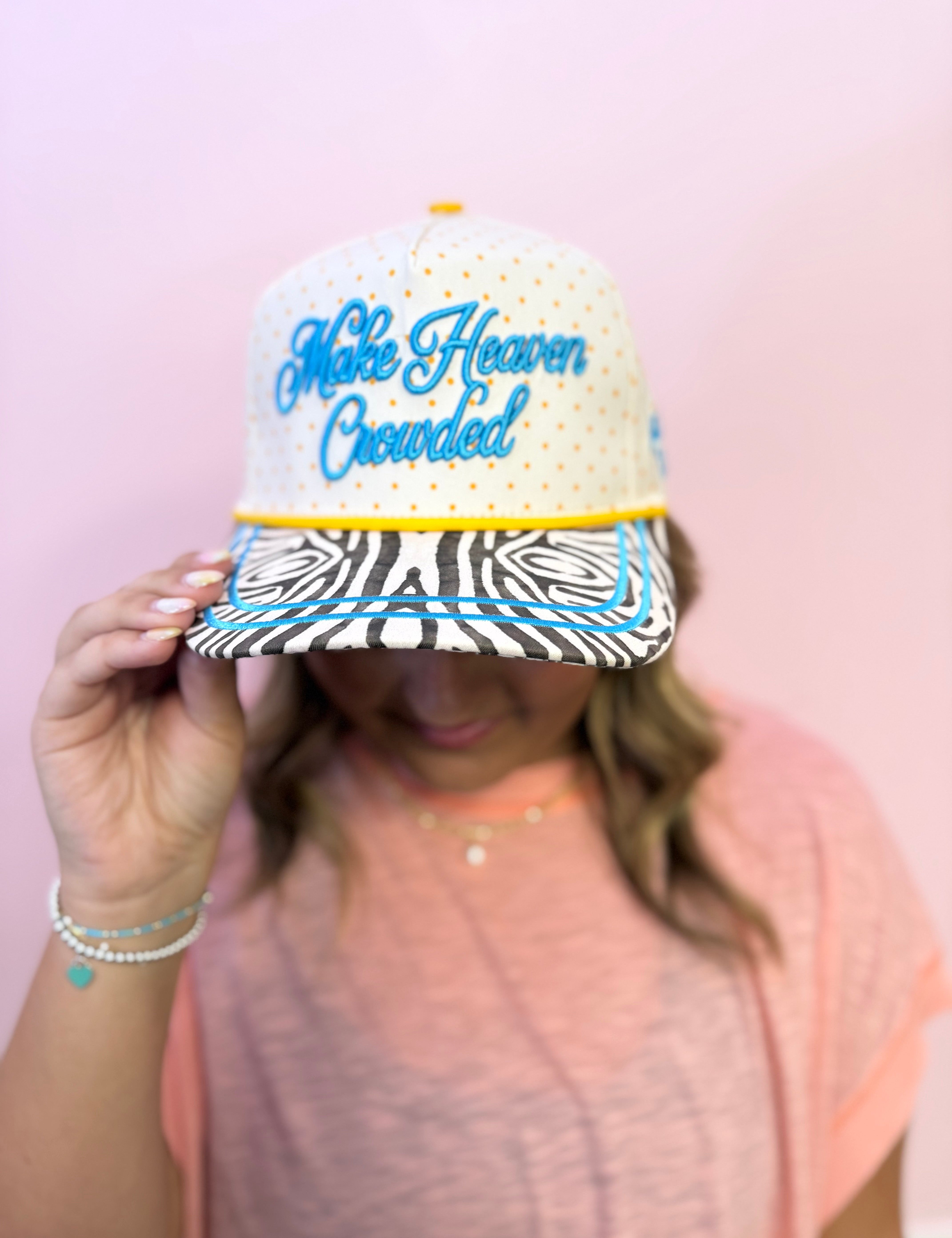 Heaven Grounded Zebra Pop Trucker Hat - Just a Small Town Girl